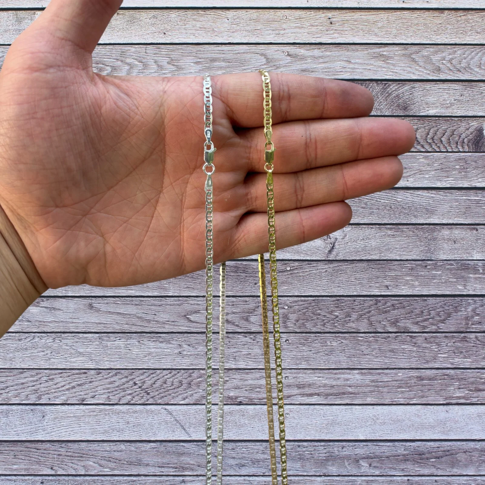925 Sterling Silver 3mm Mariner Chain Necklace - Image 7