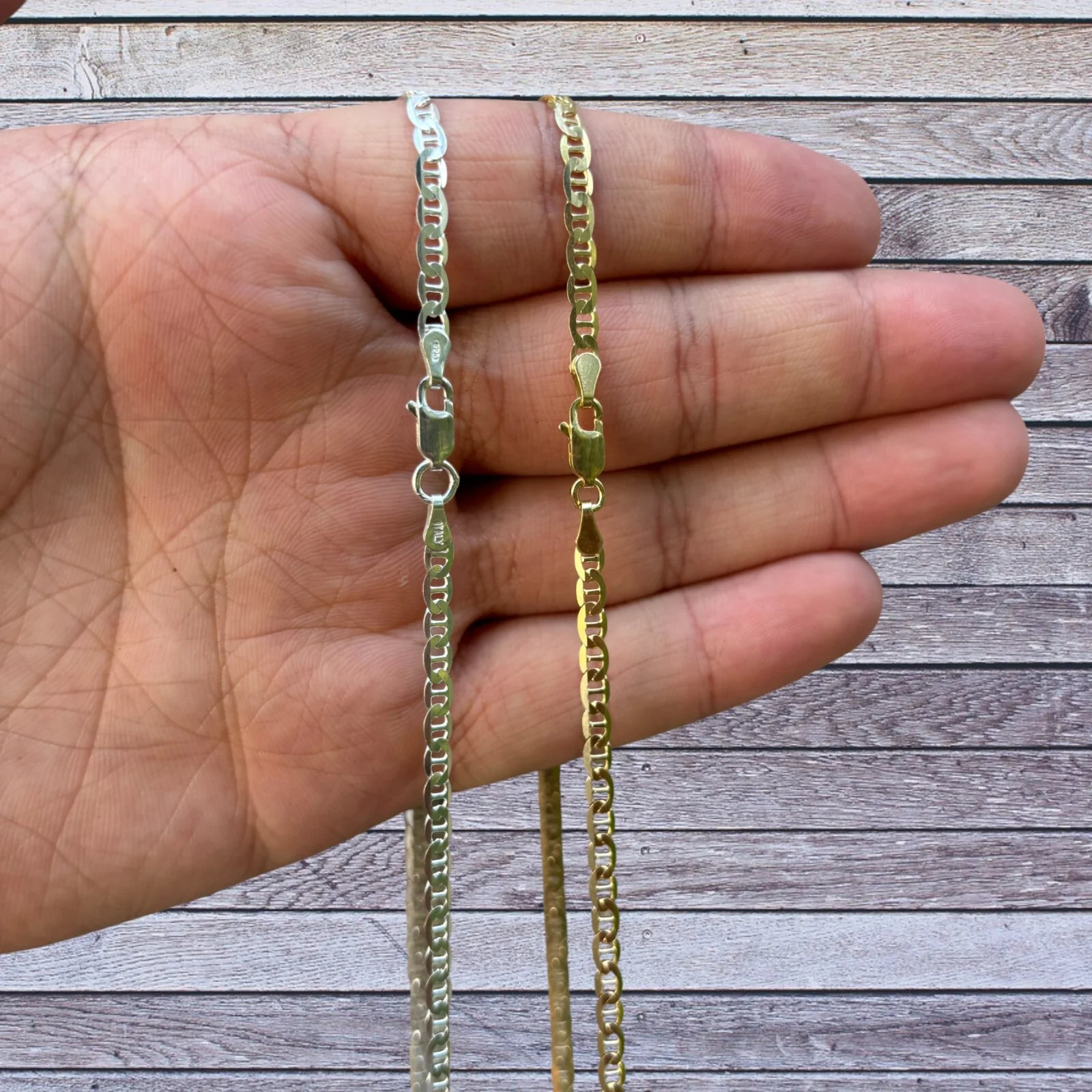 925 Sterling Silver 3mm Mariner Chain Necklace - Image 8