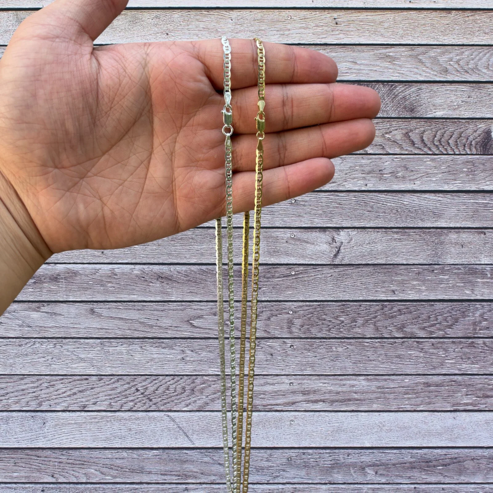 925 Sterling Silver 3mm Mariner Chain Necklace - Image 9