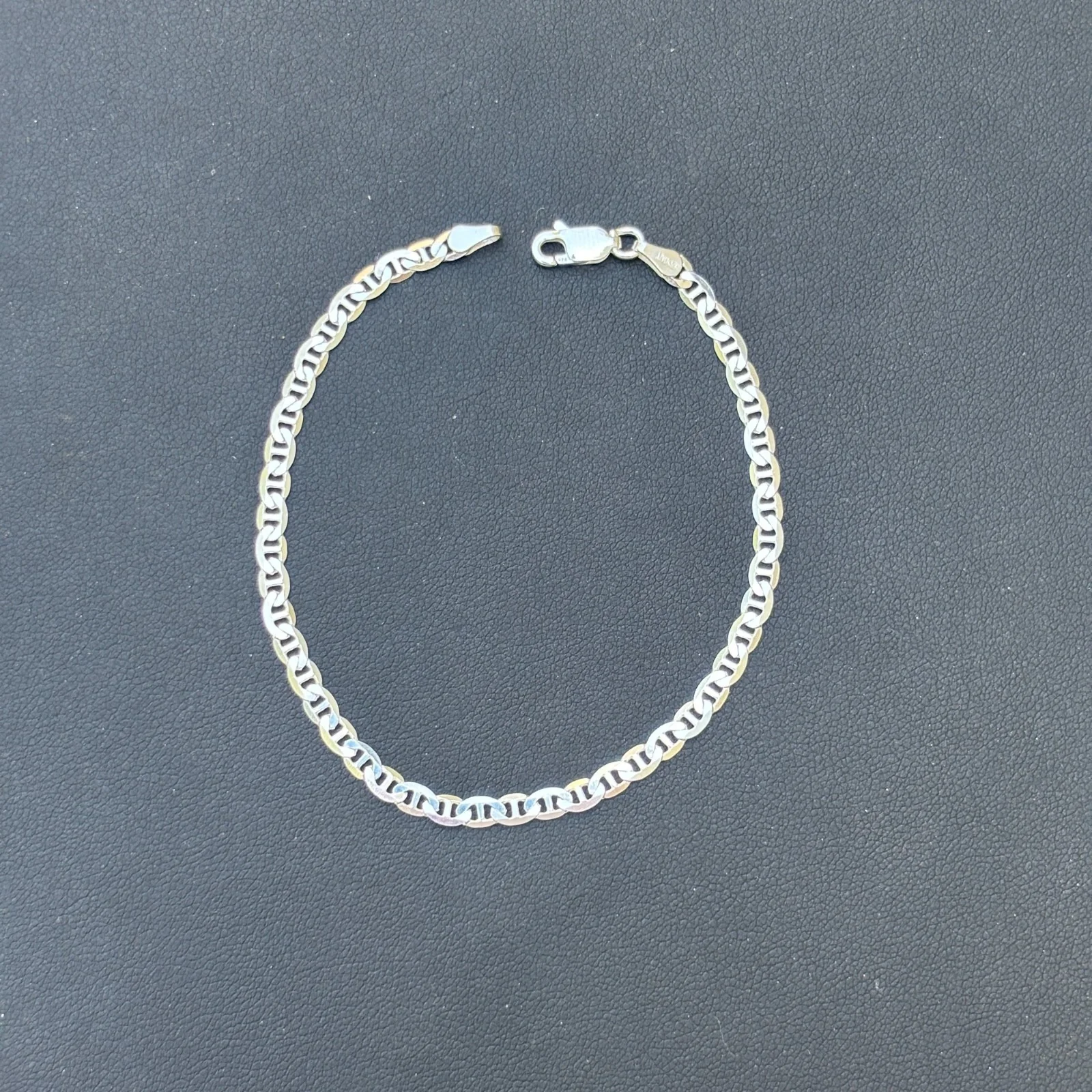 925 Sterling Silver 3mm Mariner Bracelet - Image 11