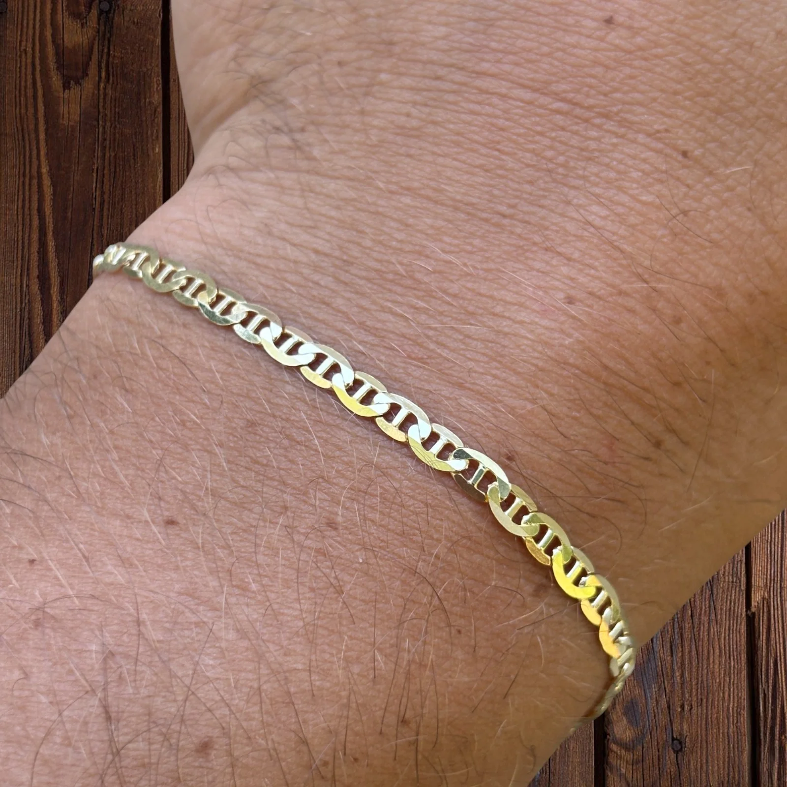 925 Sterling Silver 3mm Mariner Bracelet - Image 19