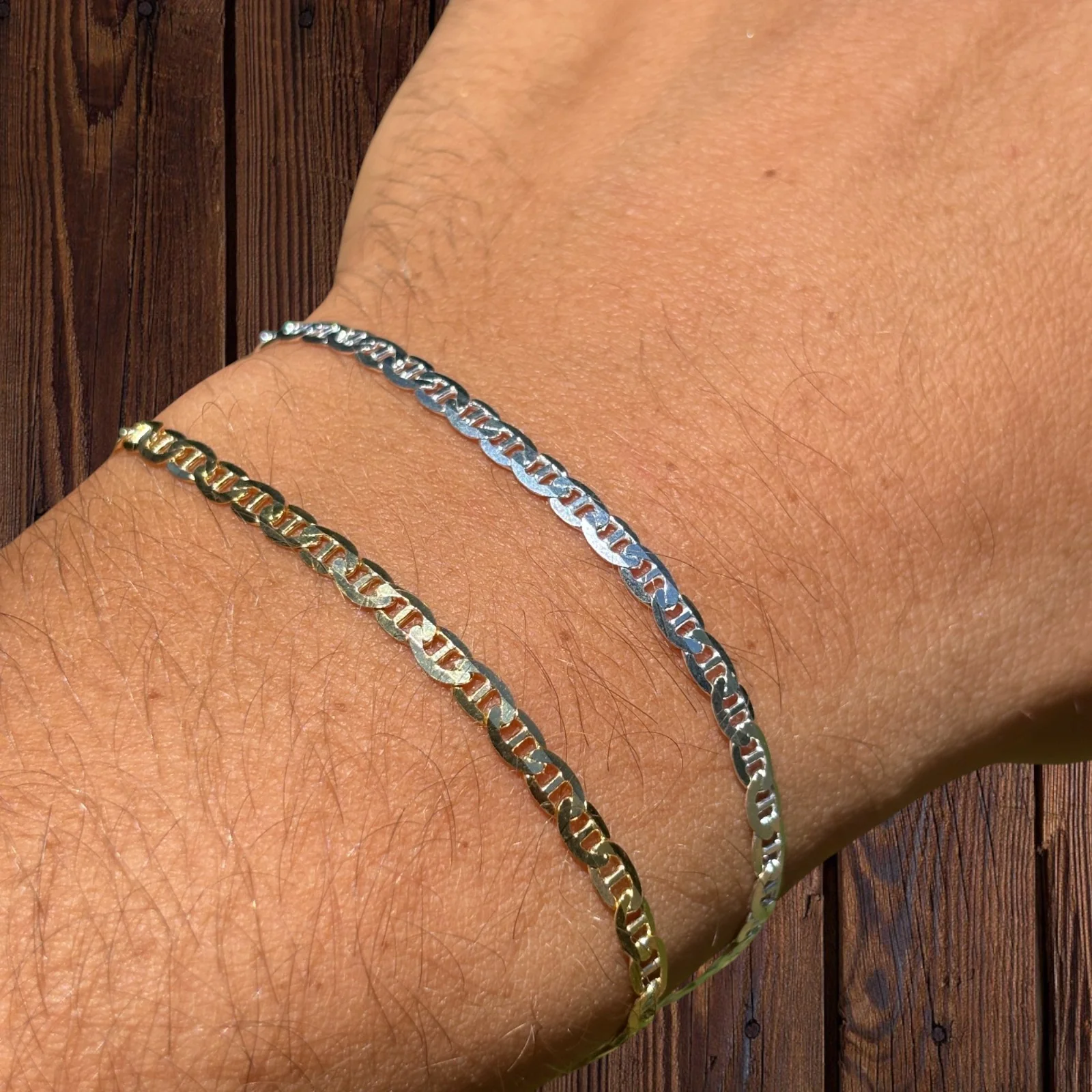 925 Sterling Silver 3mm Mariner Bracelet - Image 3
