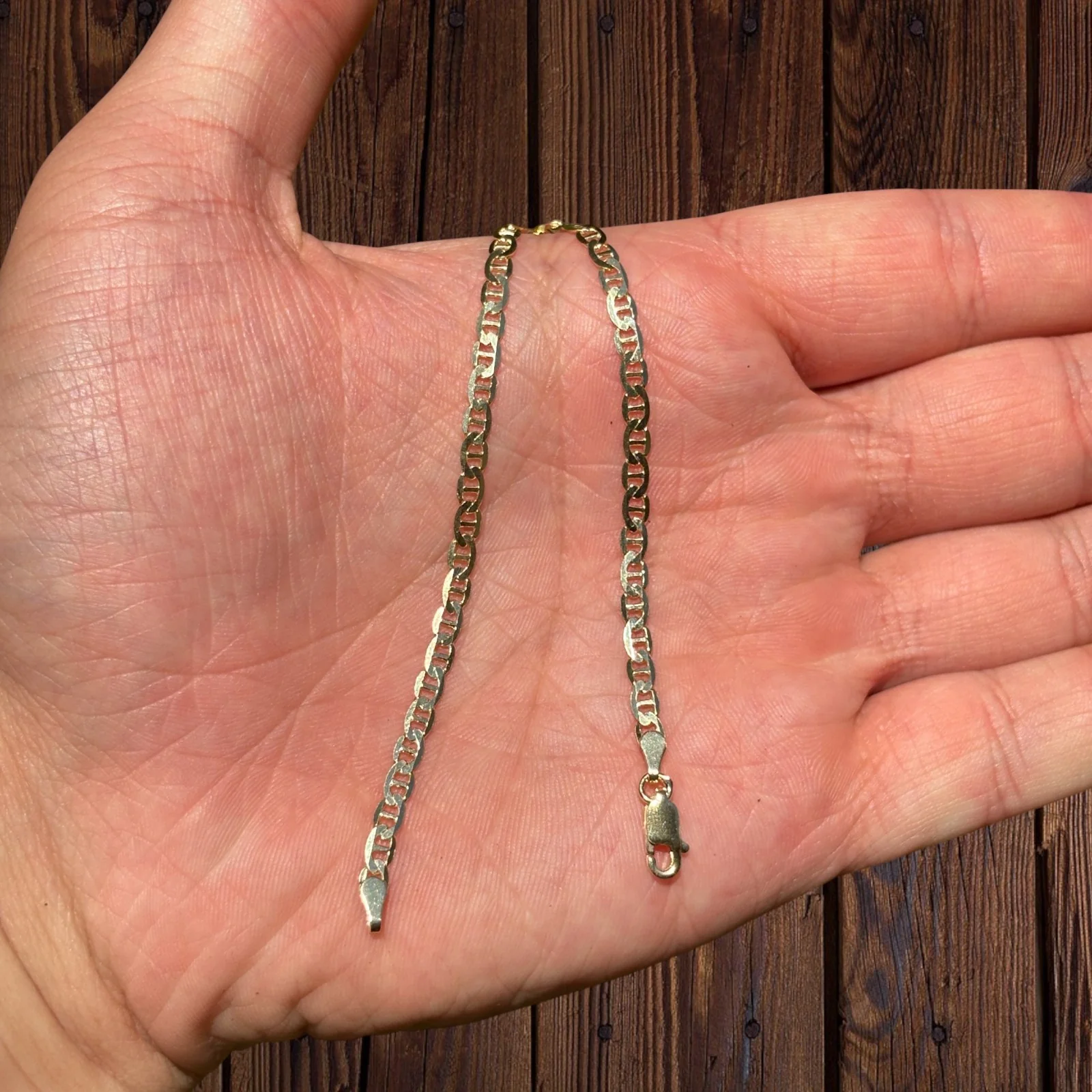 925 Sterling Silver 3mm Mariner Bracelet - Image 5