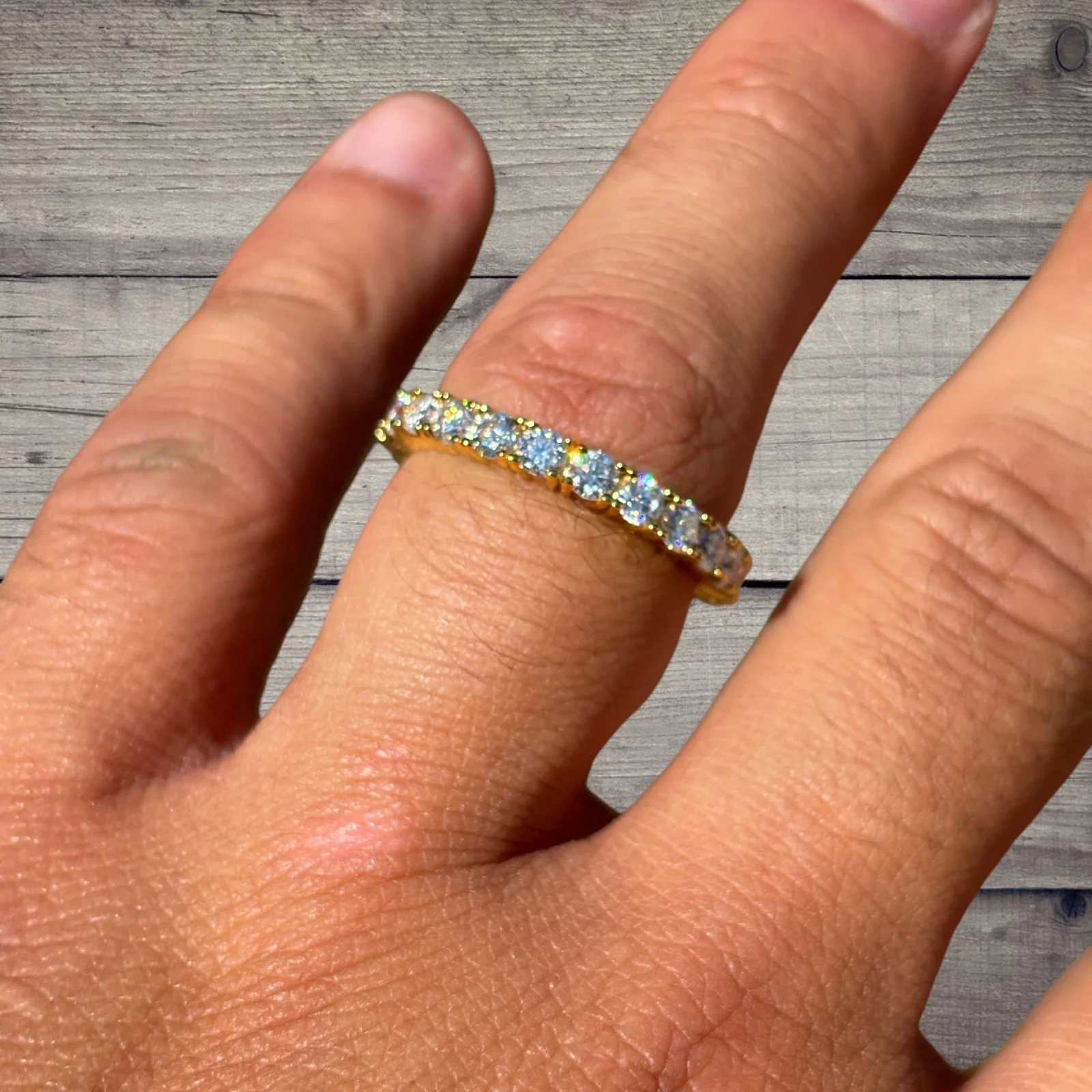 925 Sterling Silver 3mm Moissanite Wedding Band Eternity Ring - Image 11