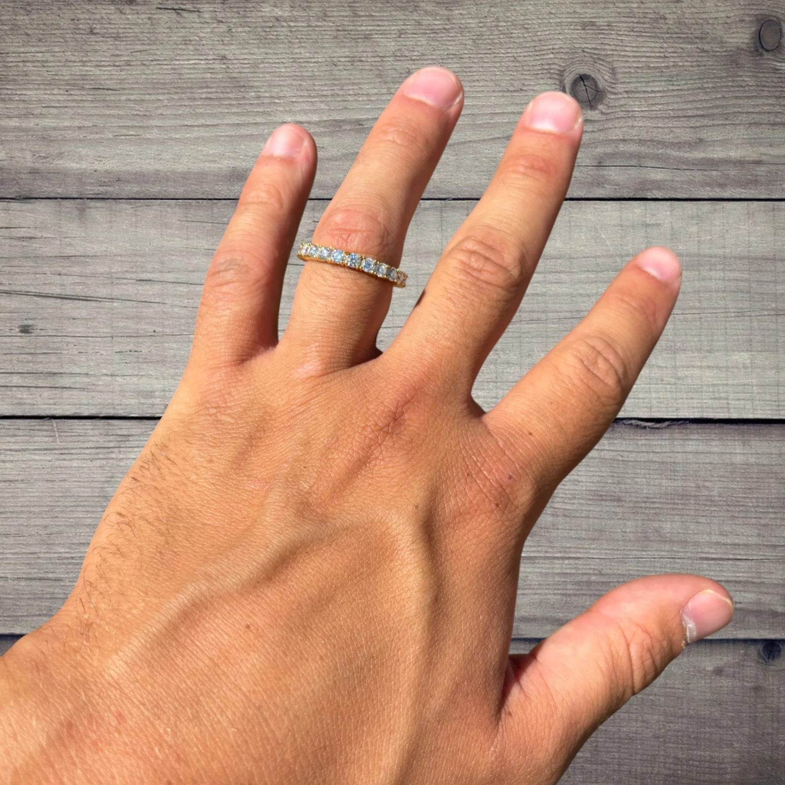925 Sterling Silver 3mm Moissanite Wedding Band Eternity Ring - Image 12