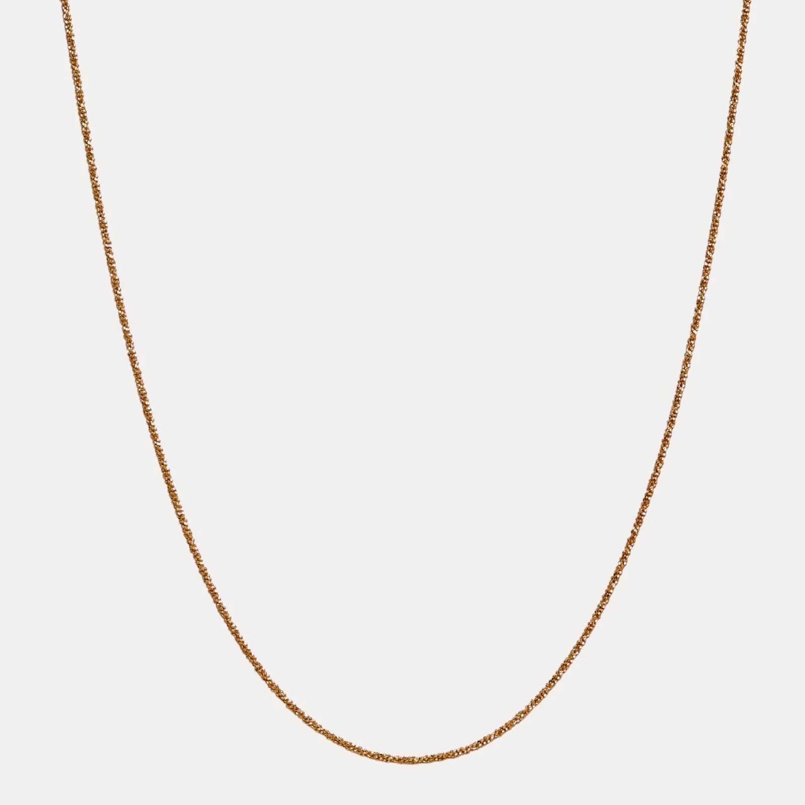 925 Sterling Silver 3mm Sparkle Rock Chain Necklace - Image 3