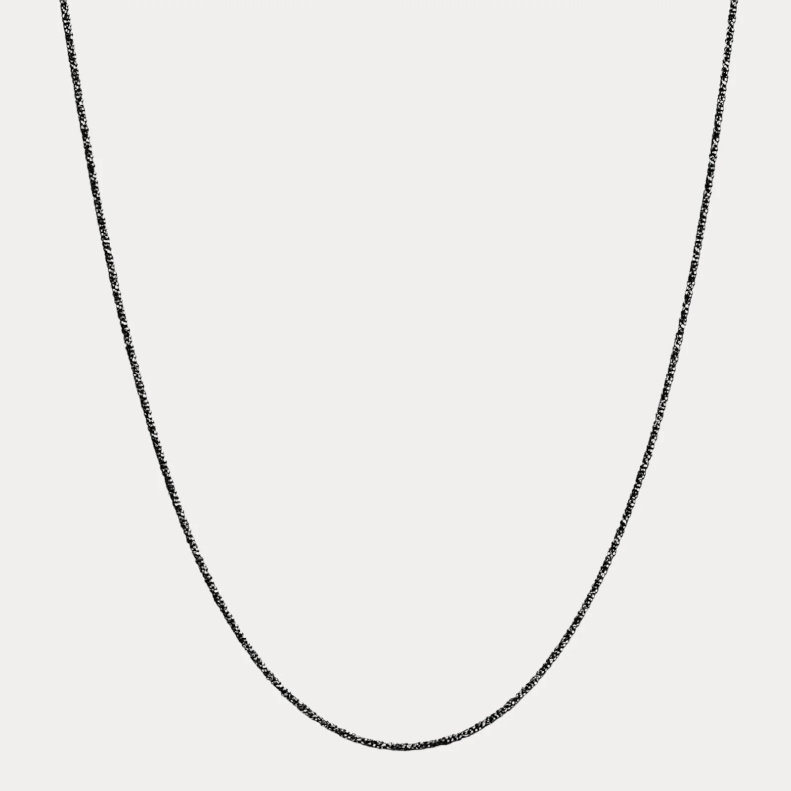 925 Sterling Silver 3mm Sparkle Rock Chain Necklace - Image 4