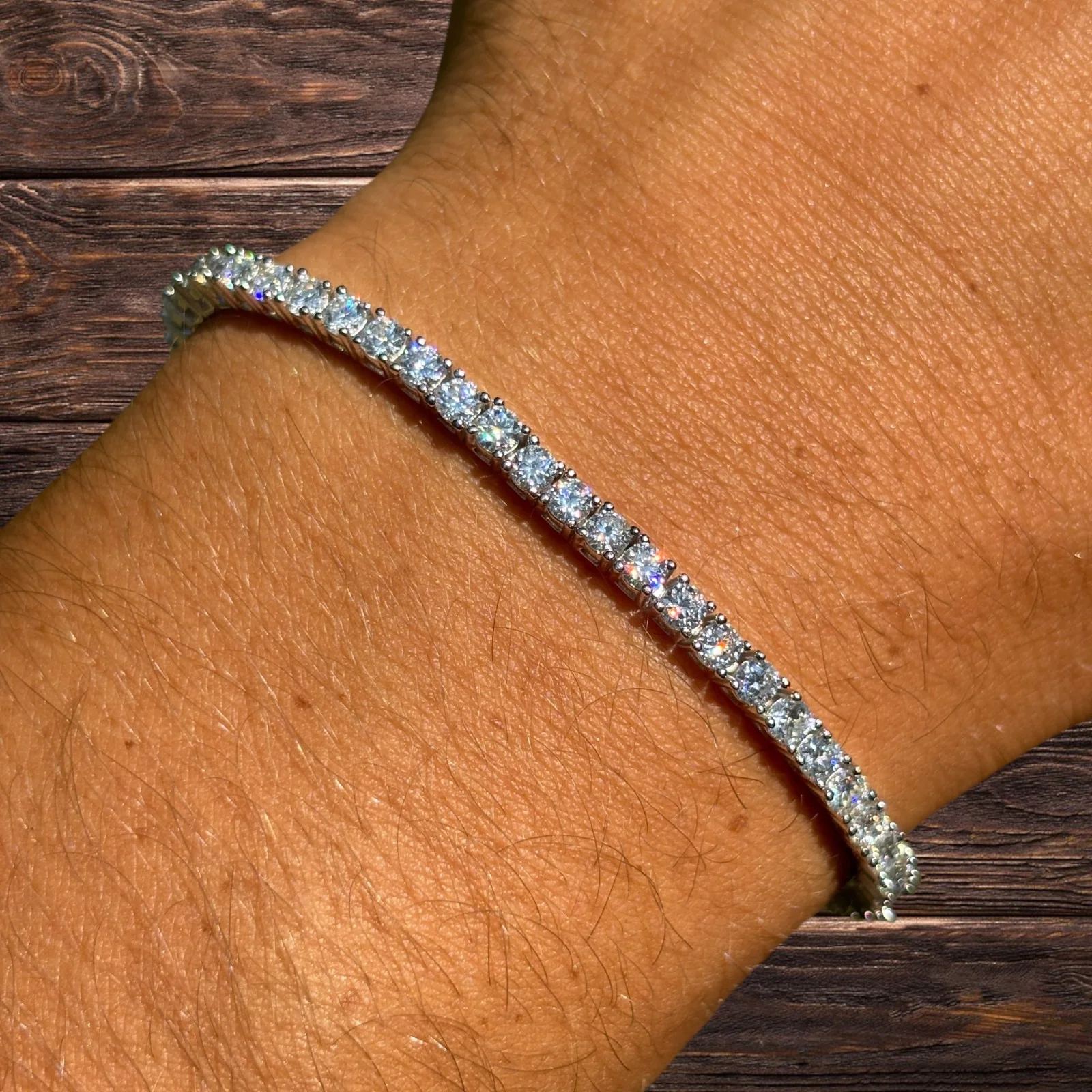 925 Sterling Silver 3mm Tennis Bracelet - CZ Or Moissanite - Image 11