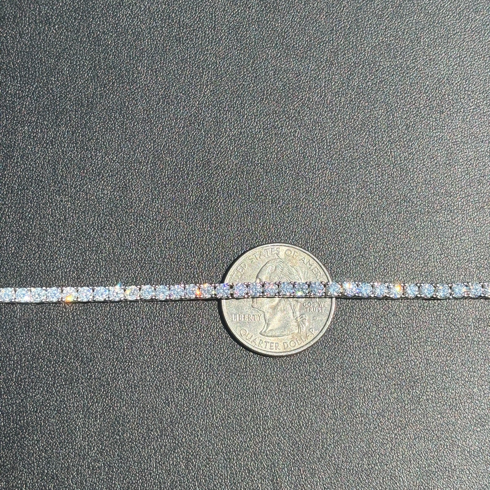925 Sterling Silver 3mm Tennis Bracelet - CZ Or Moissanite - Image 13
