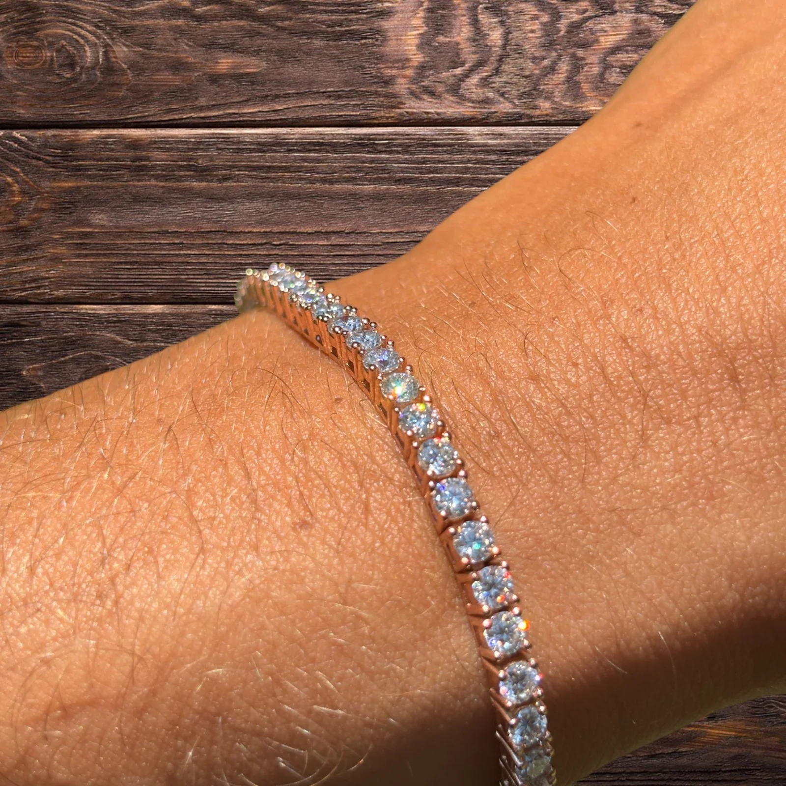 925 Sterling Silver 3mm Tennis Bracelet - CZ Or Moissanite - Image 21