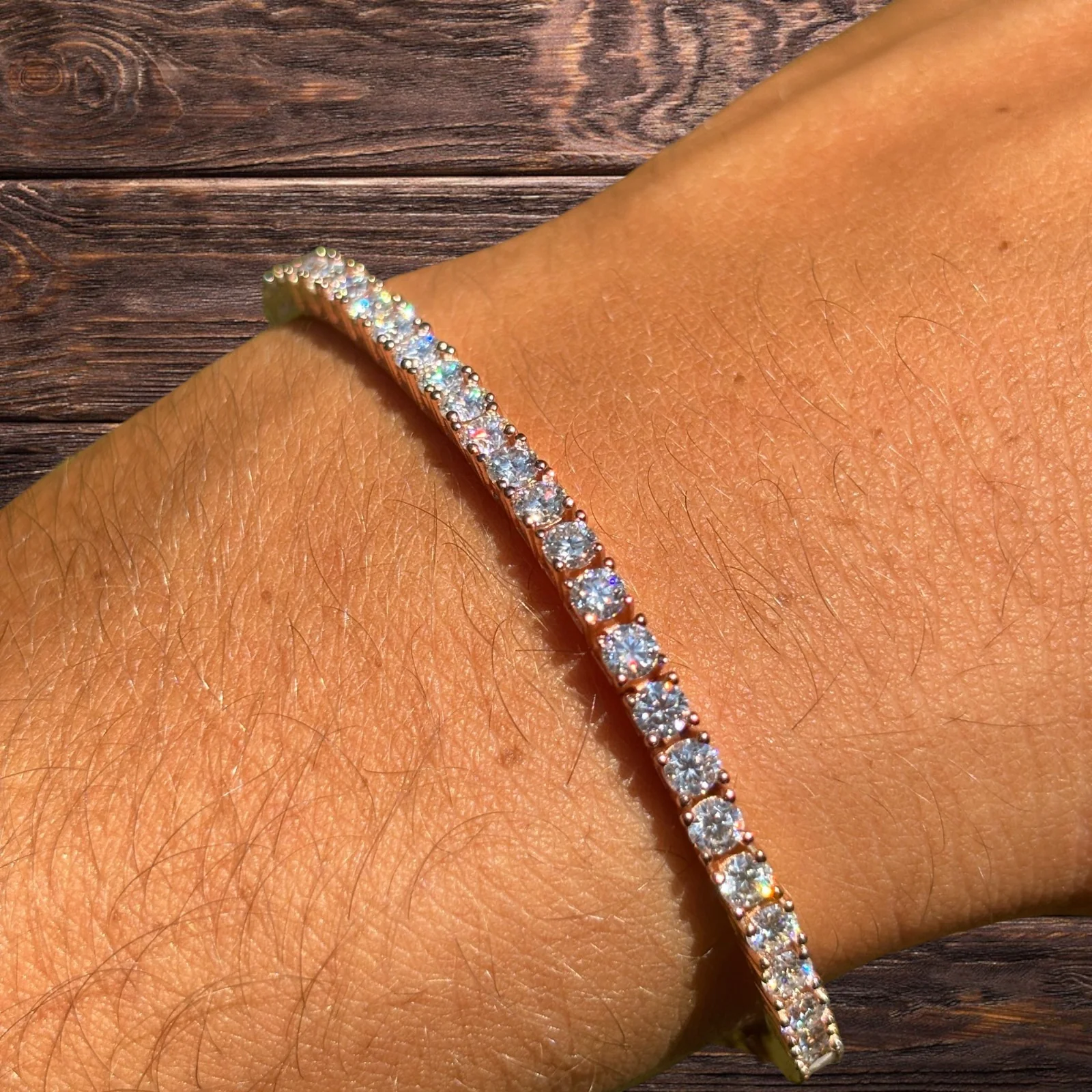 925 Sterling Silver 3mm Tennis Bracelet - CZ Or Moissanite - Image 23
