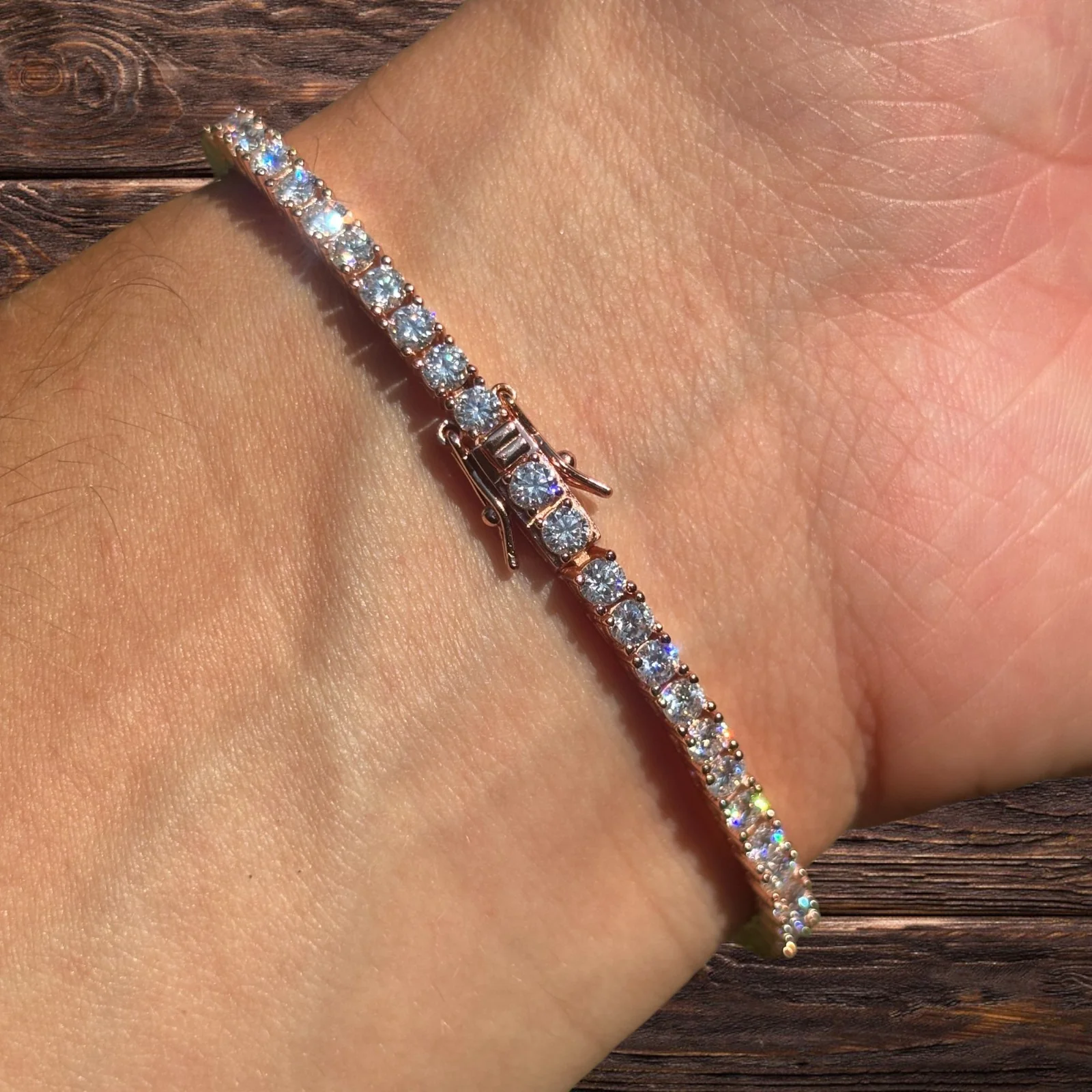 925 Sterling Silver 3mm Tennis Bracelet - CZ Or Moissanite - Image 24