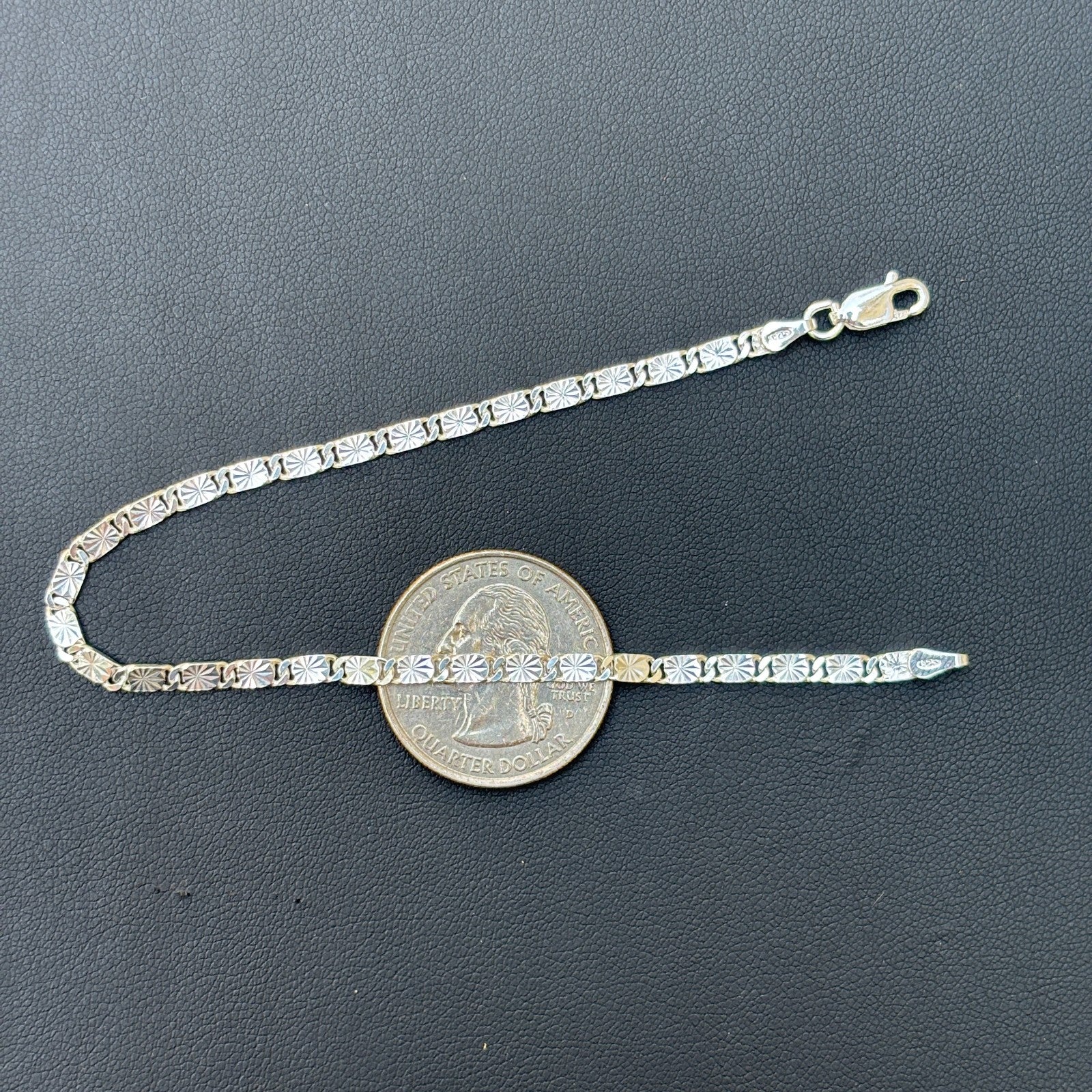 925 Sterling Silver 3mm Valentino Bracelet - Image 10