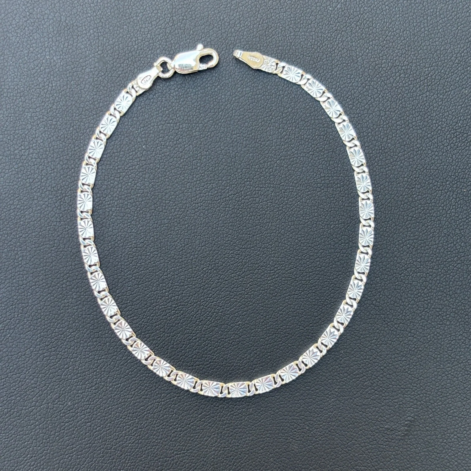 925 Sterling Silver 3mm Valentino Bracelet - Image 9