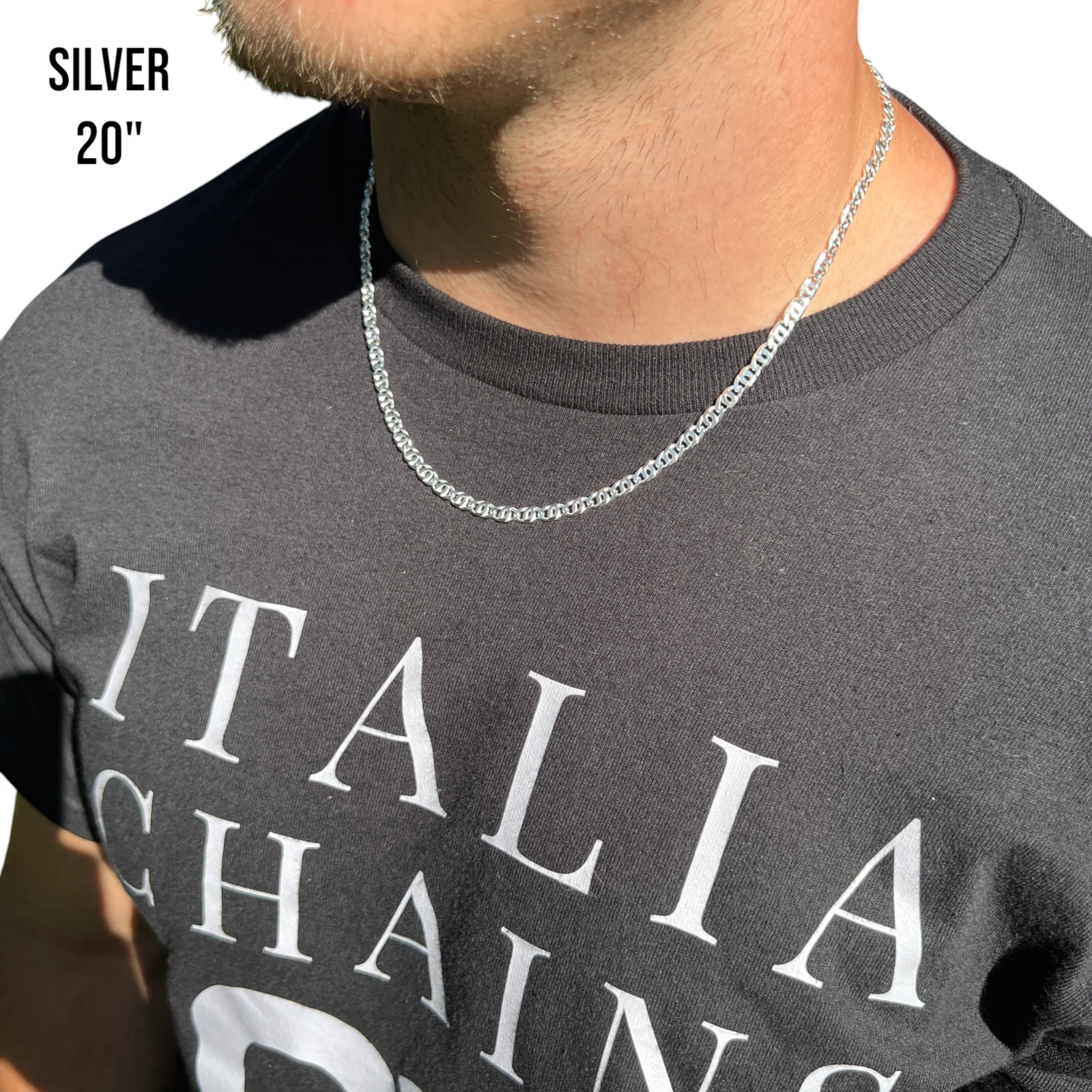 925 Sterling Silver 4.5mm Tiger Eye Chain Necklace - Image 10