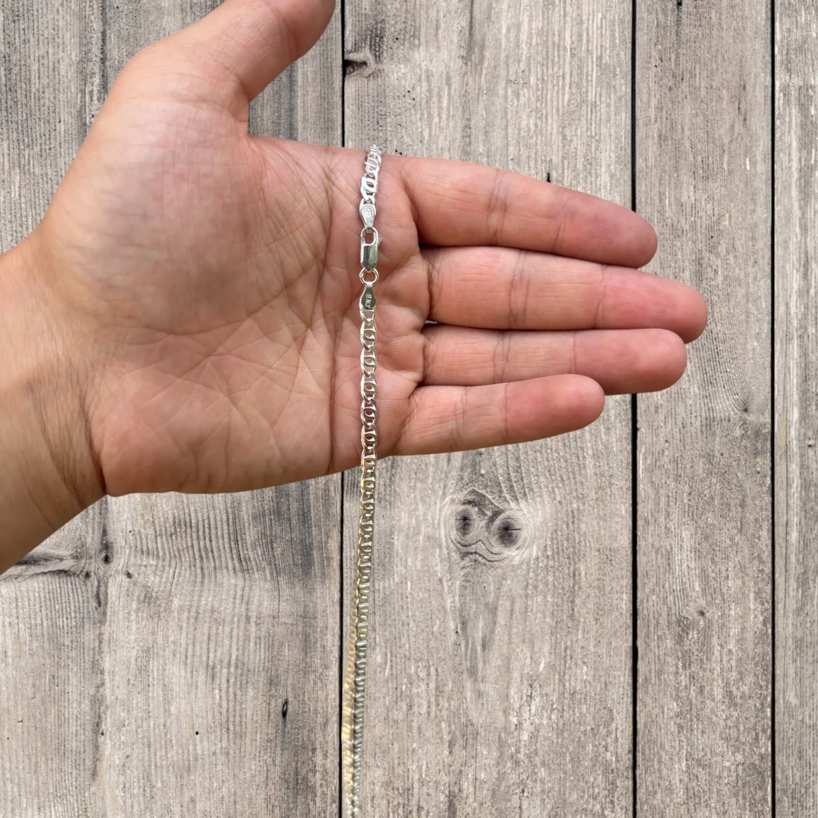 925 Sterling Silver 4.5mm Tiger Eye Chain Necklace - Image 6