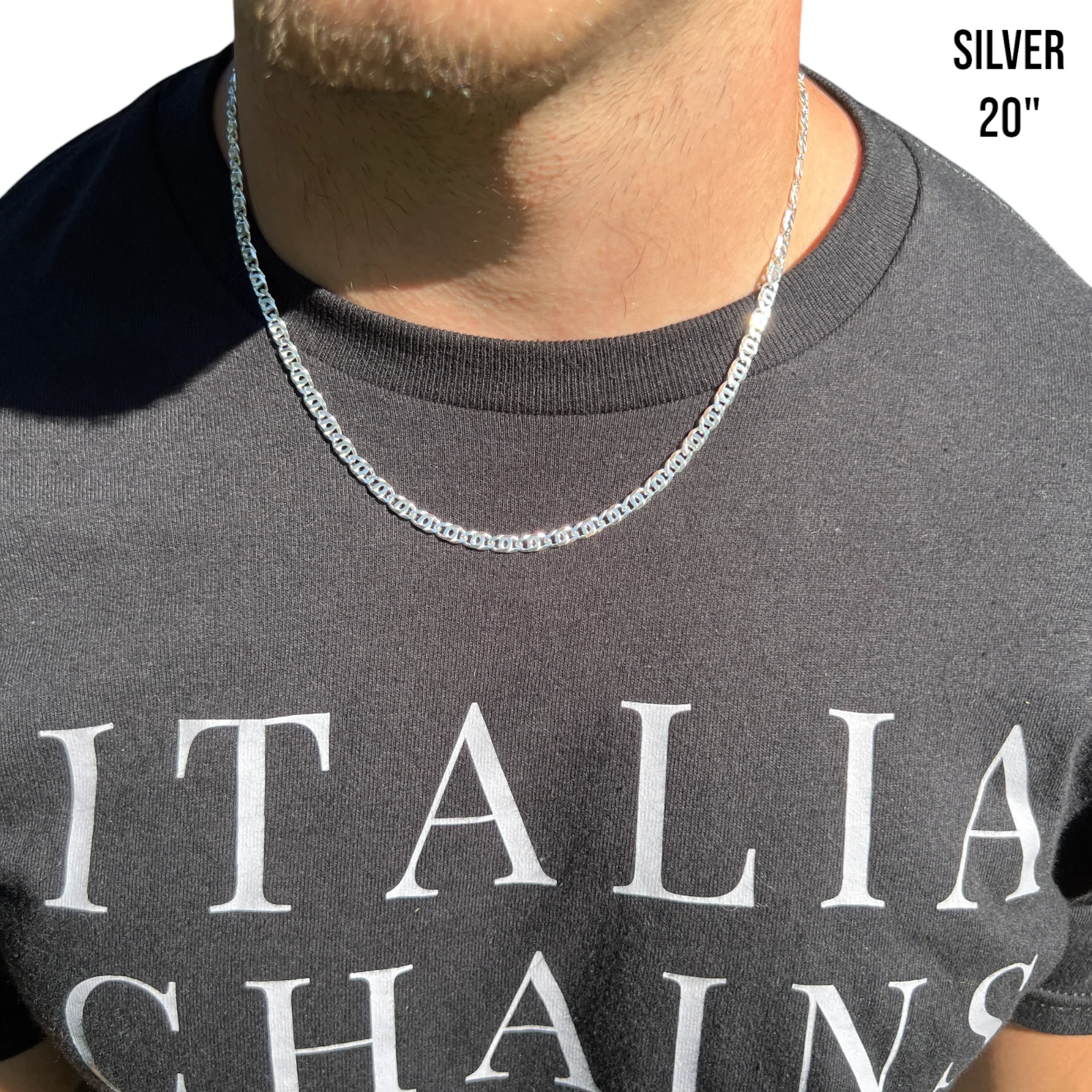 925 Sterling Silver 4.5mm Tiger Eye Chain Necklace - Image 9