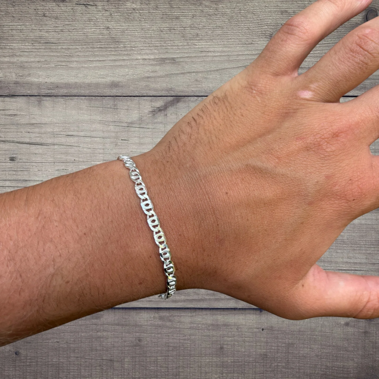 925 Sterling Silver 4.5mm Tiger Eye Bracelet - Image 13
