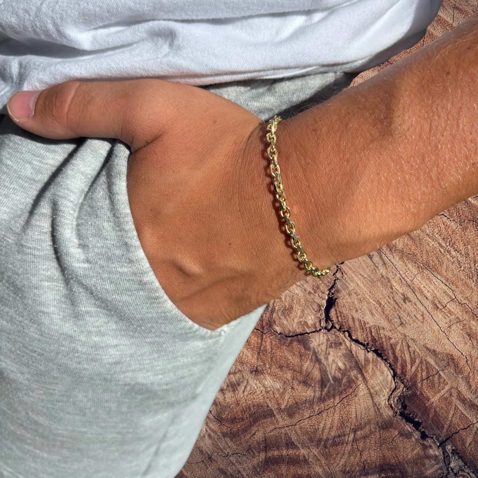 925 Sterling Silver 4mm Anchor Cable Bracelet - Image 24