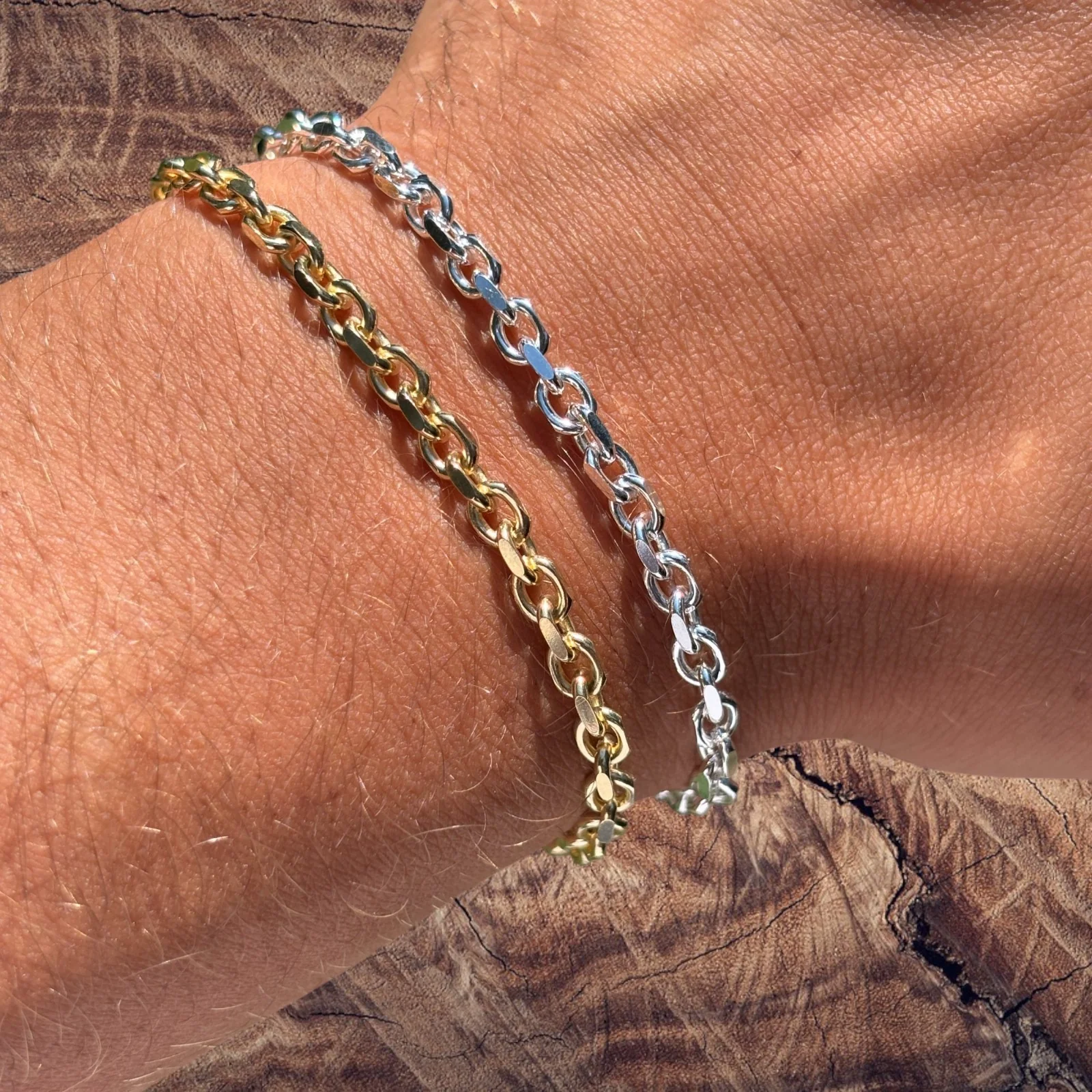 925 Sterling Silver 4mm Anchor Cable Bracelet - Image 3