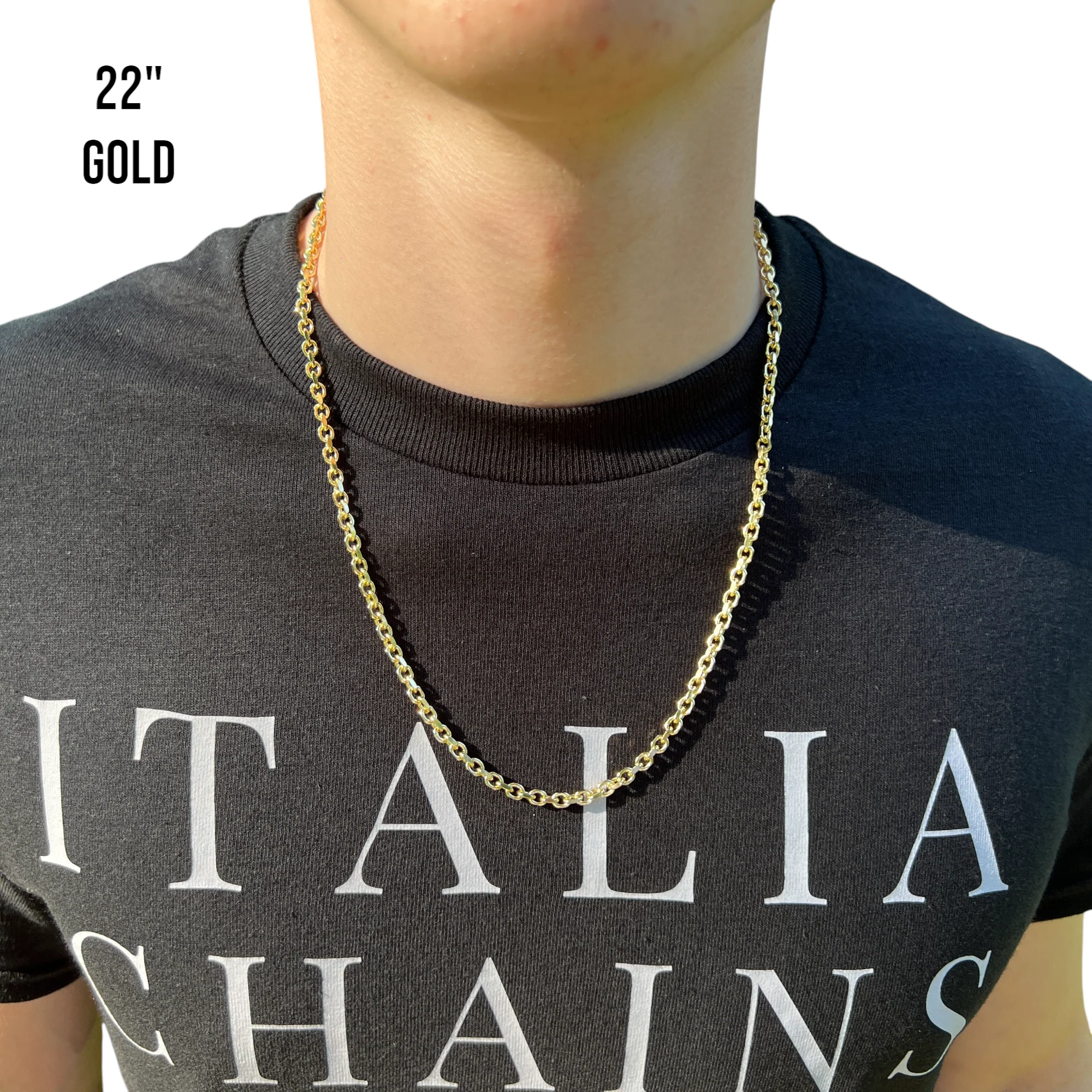 925 Sterling Silver 4mm Anchor Cable Chain Necklace - Image 13