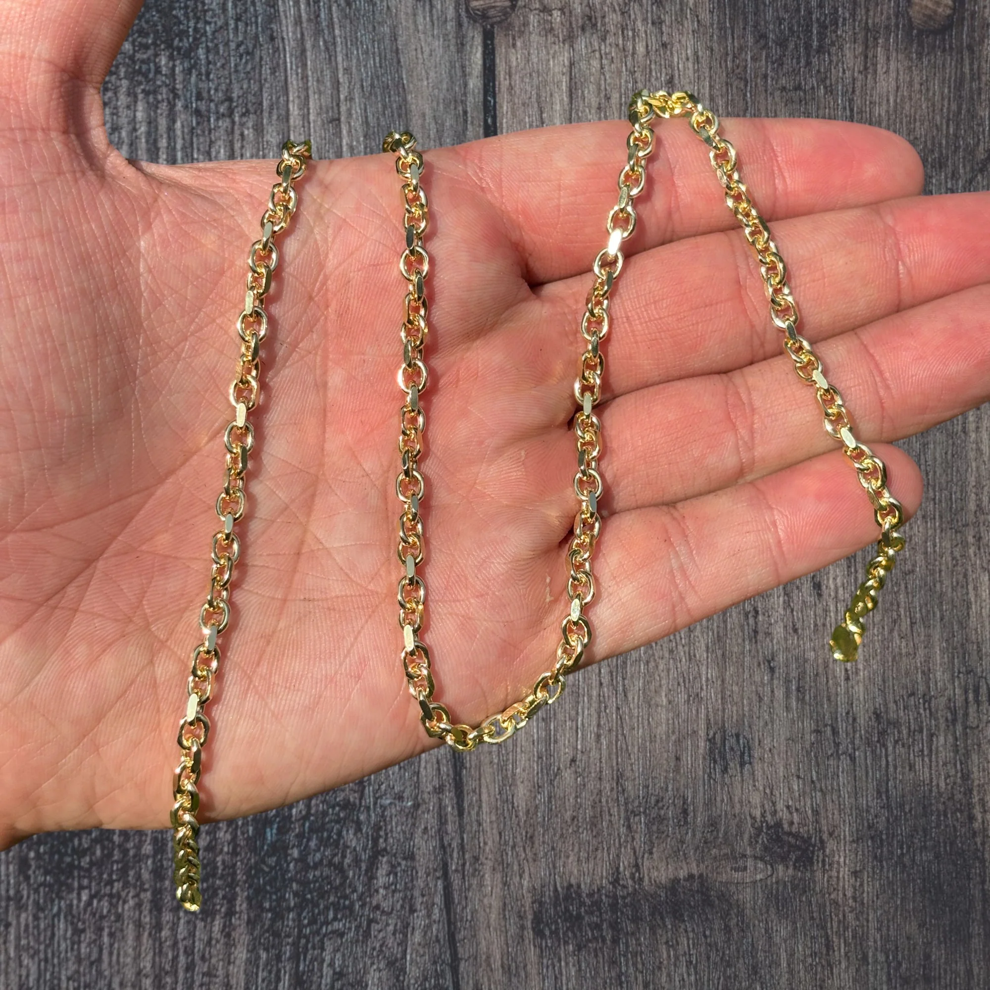 925 Sterling Silver 4mm Anchor Cable Chain Necklace - Image 5