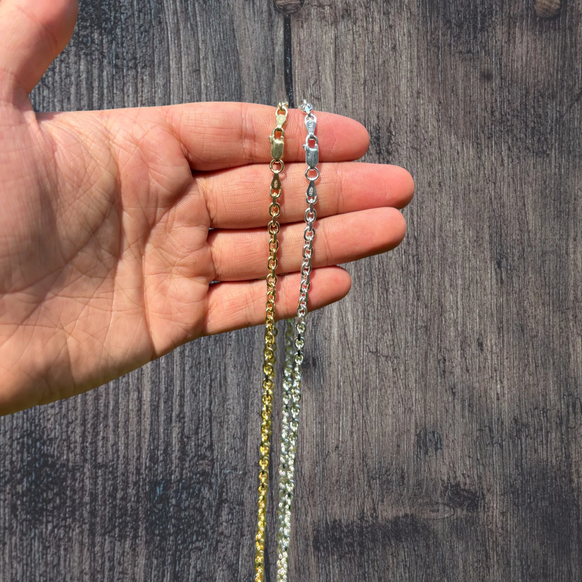 925 Sterling Silver 4mm Anchor Cable Chain Necklace - Image 8