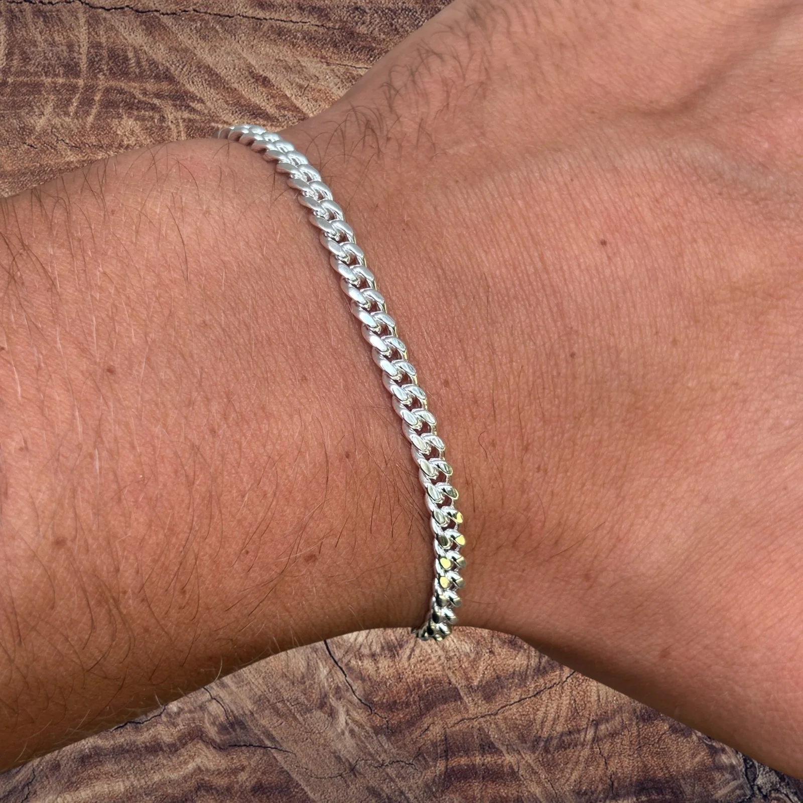 925 Sterling Silver 4mm Miami Cuban W. Box Clasp Bracelet - Image 10