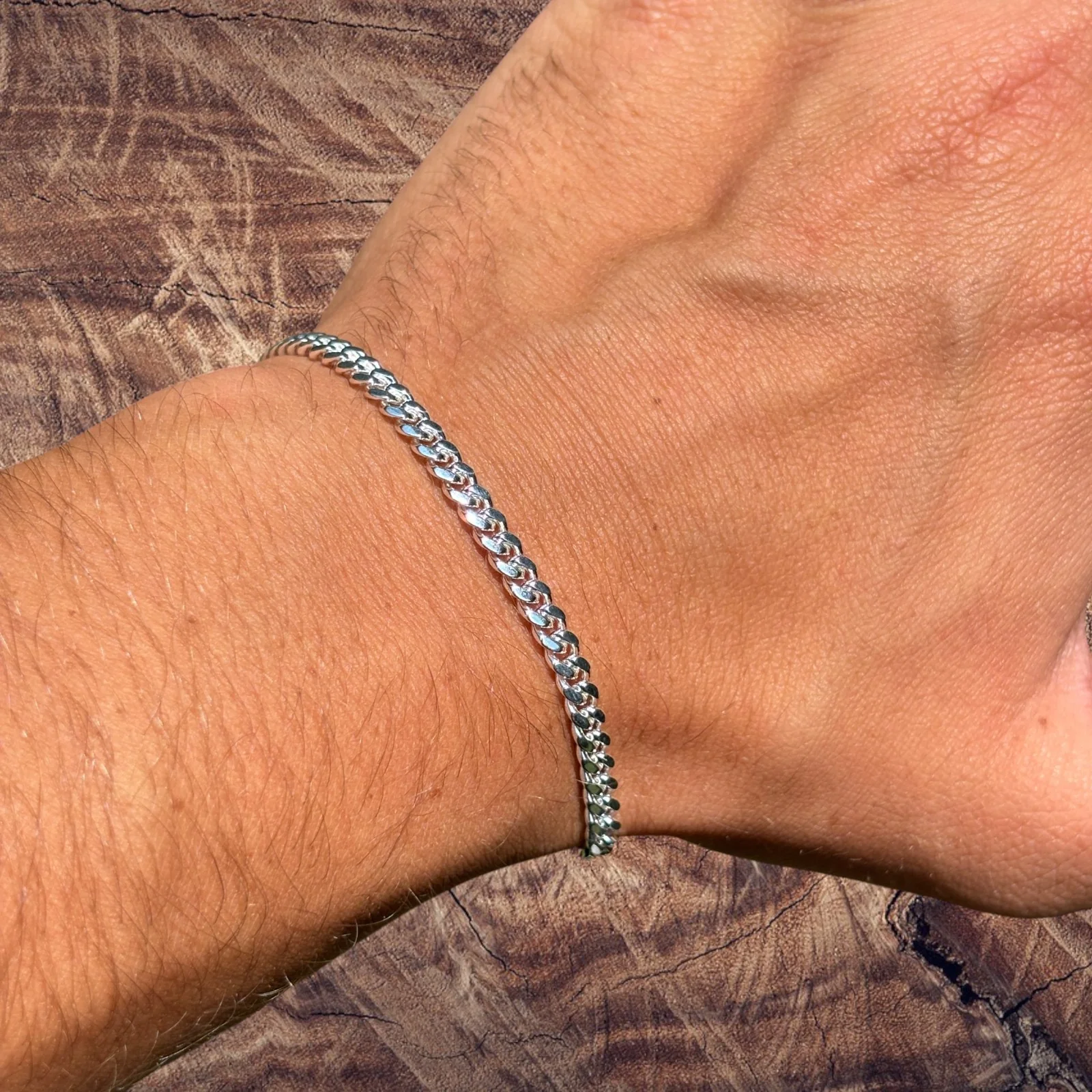 925 Sterling Silver 4mm Miami Cuban W. Box Clasp Bracelet - Image 6