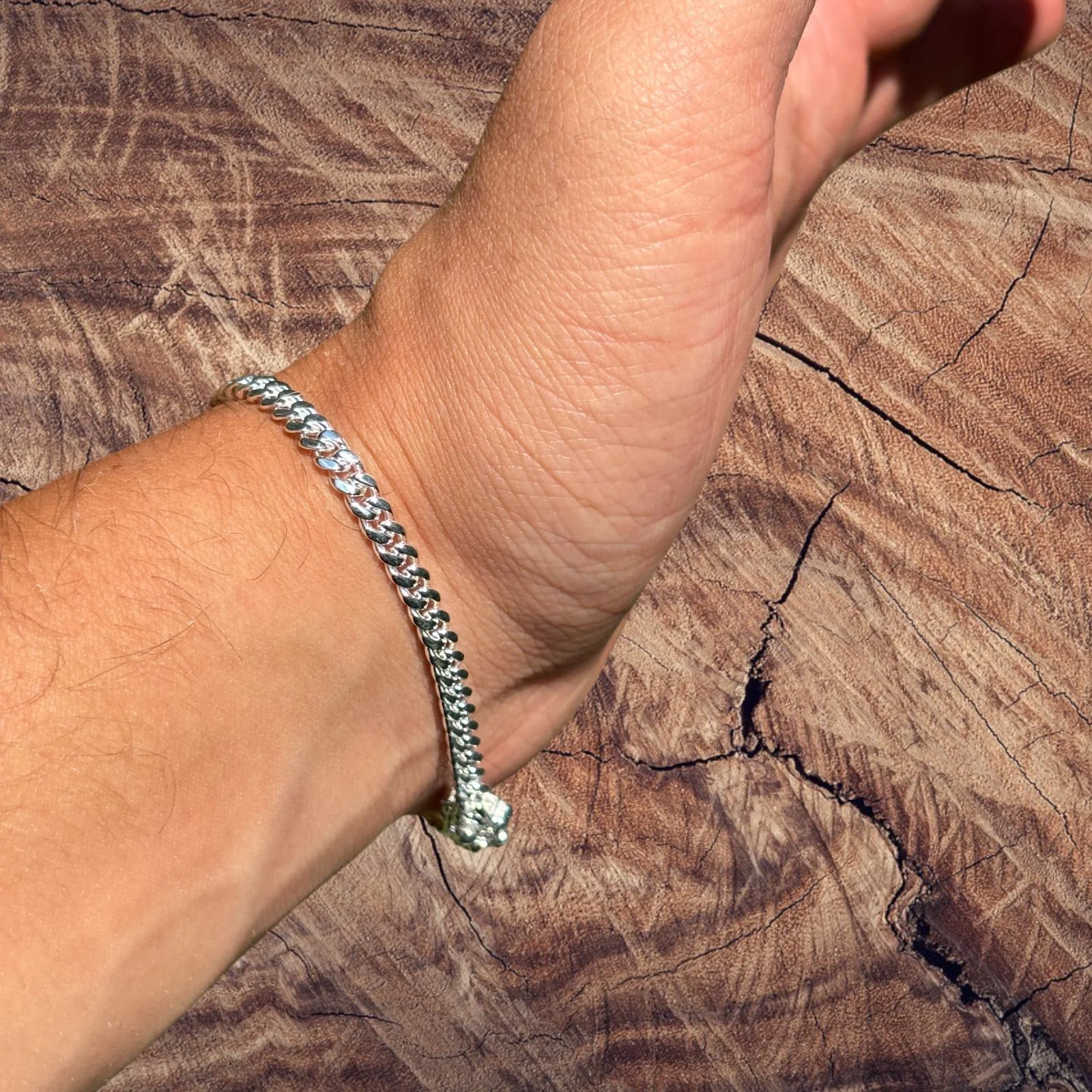 925 Sterling Silver 4mm Miami Cuban W. Box Clasp Bracelet - Image 8