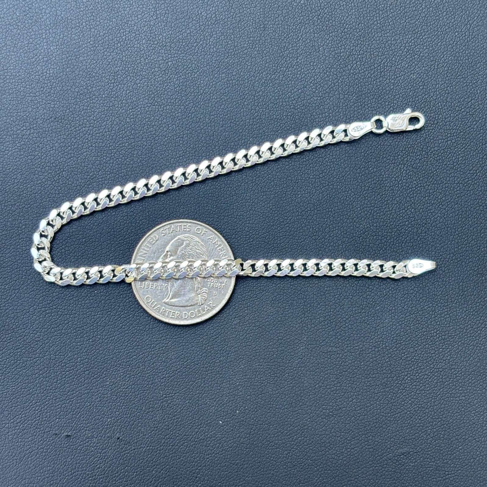 925 Sterling Silver 4mm Miami Cuban Bracelet - Image 15
