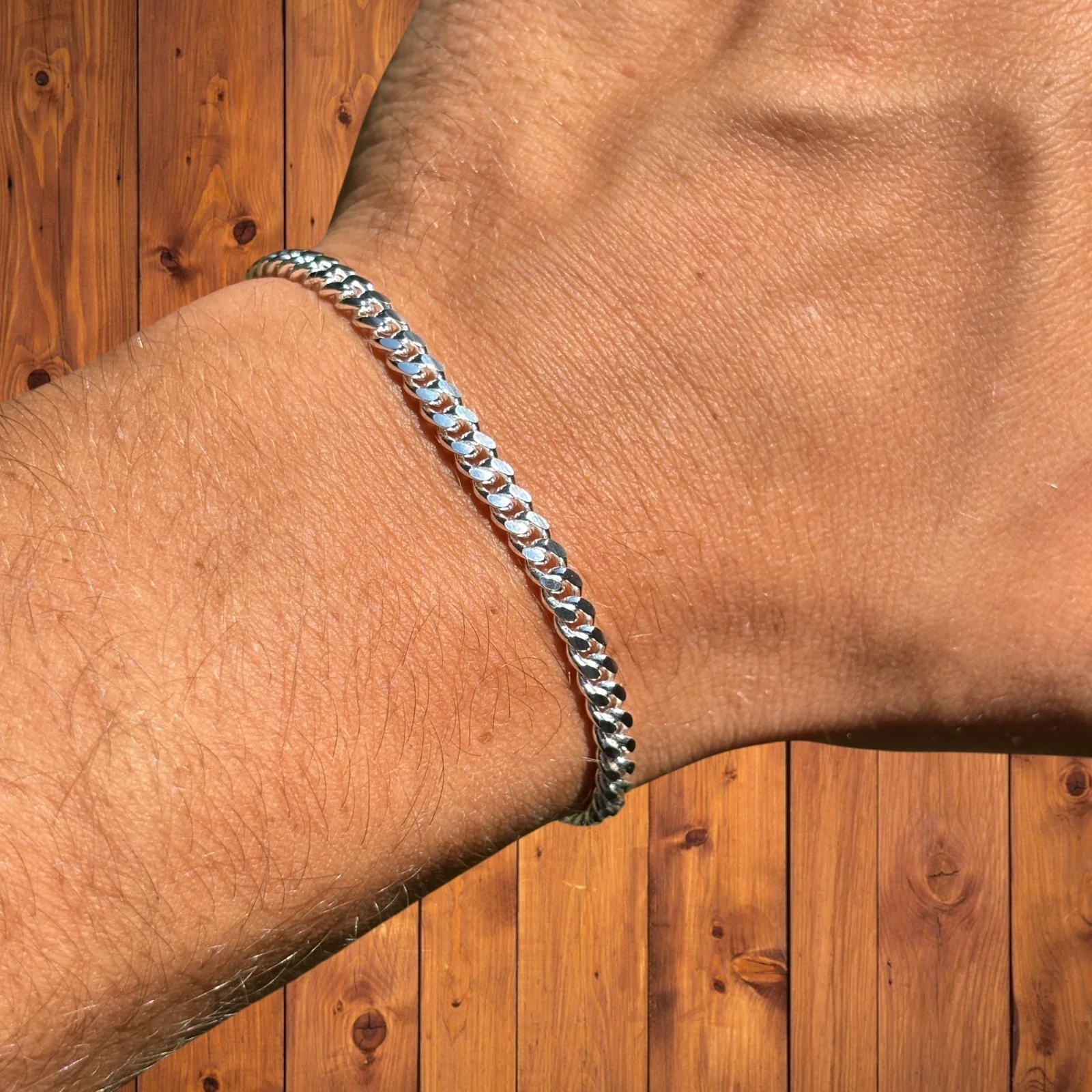 925 Sterling Silver 4mm Miami Cuban Bracelet - Image 6