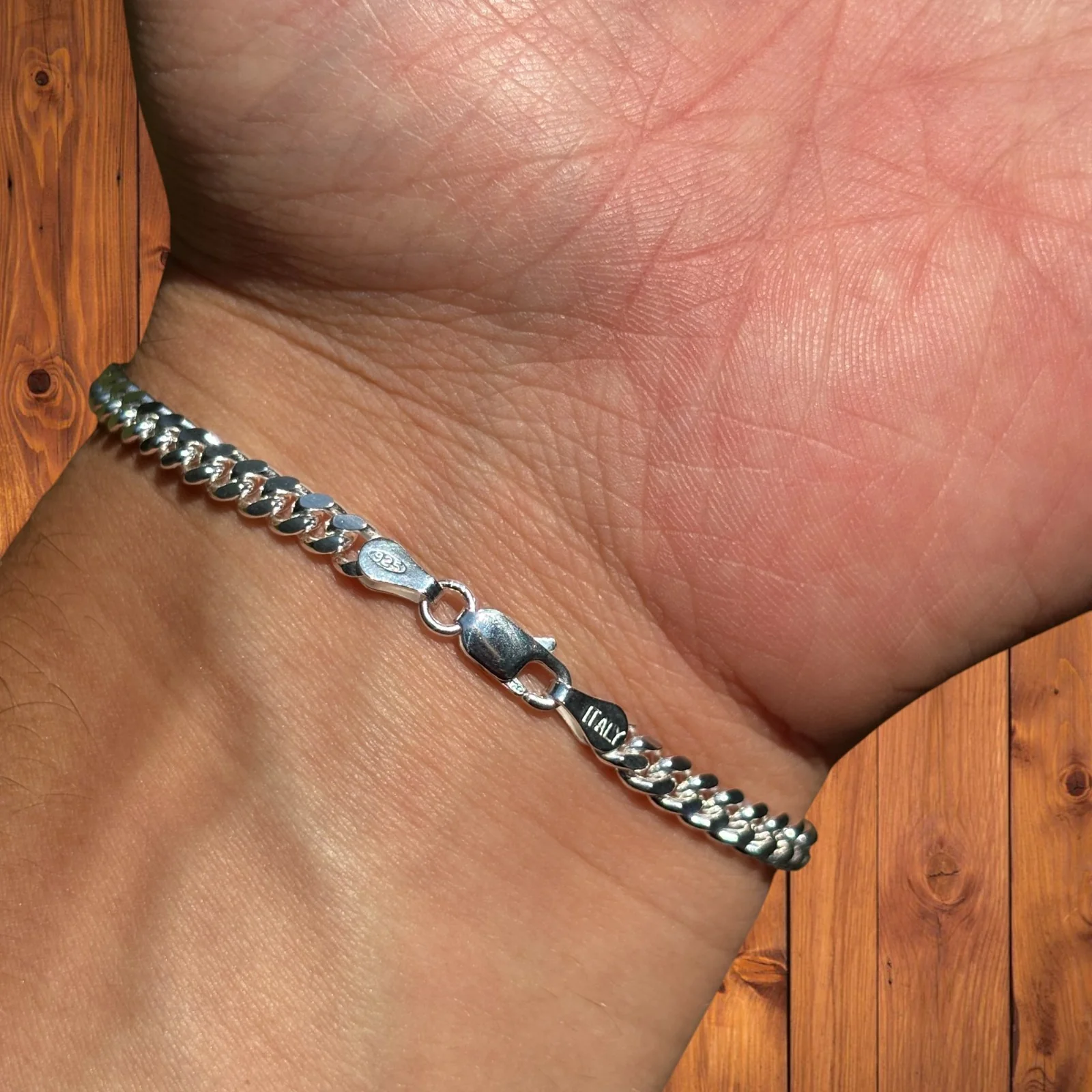925 Sterling Silver 4mm Miami Cuban Bracelet - Image 9