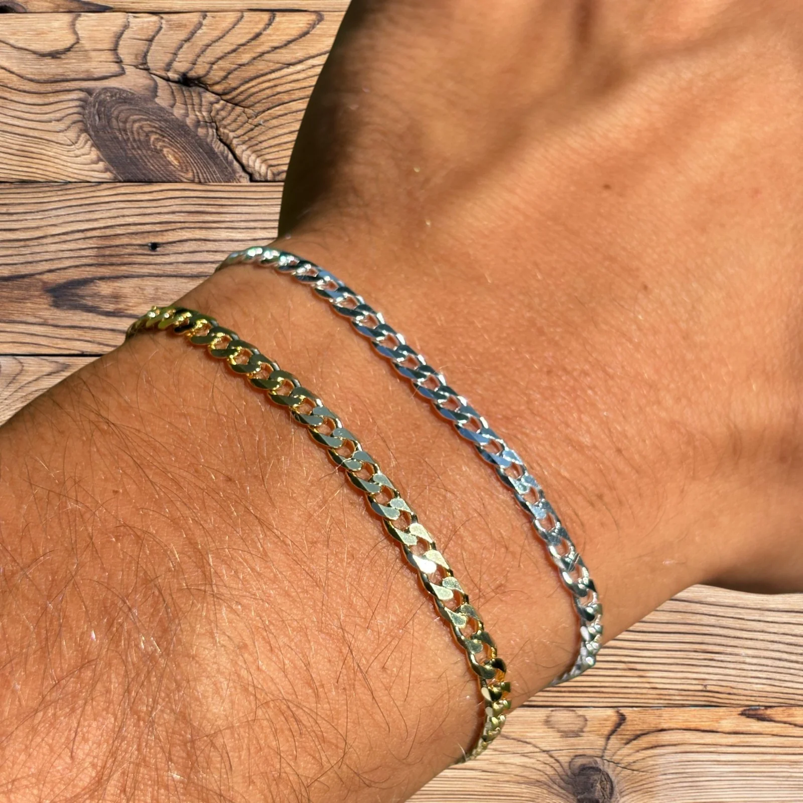 925 Sterling Silver 4mm Curb Bracelet - Image 3
