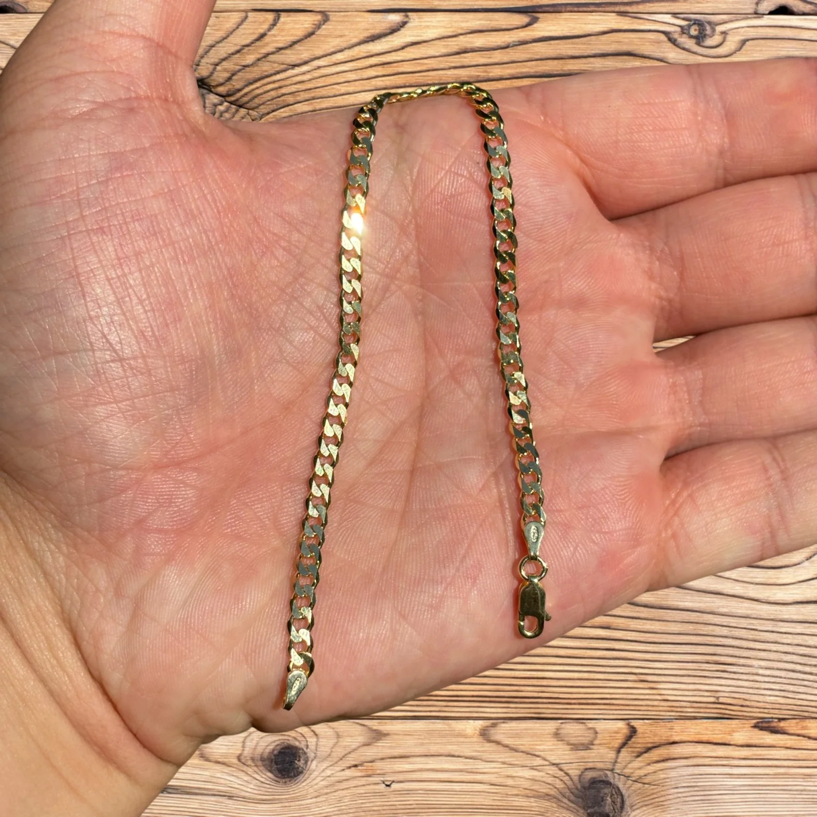 925 Sterling Silver 4mm Curb Bracelet - Image 5