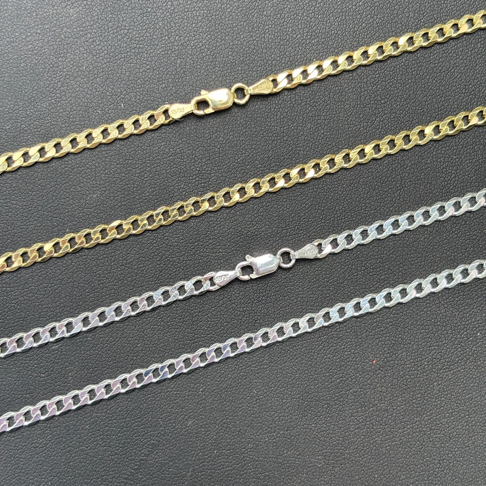925 Sterling Silver 4mm Curb Chain Necklace - Image 3