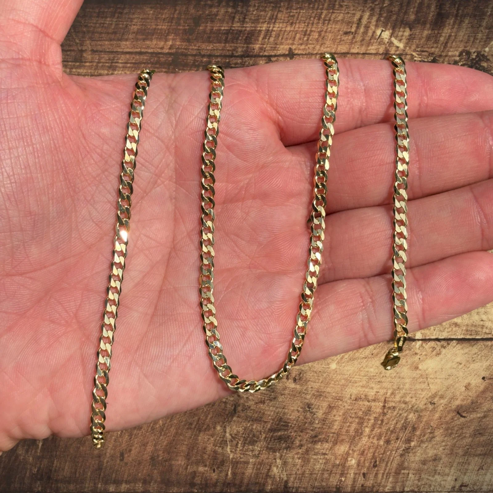 925 Sterling Silver 4mm Curb Chain Necklace - Image 6