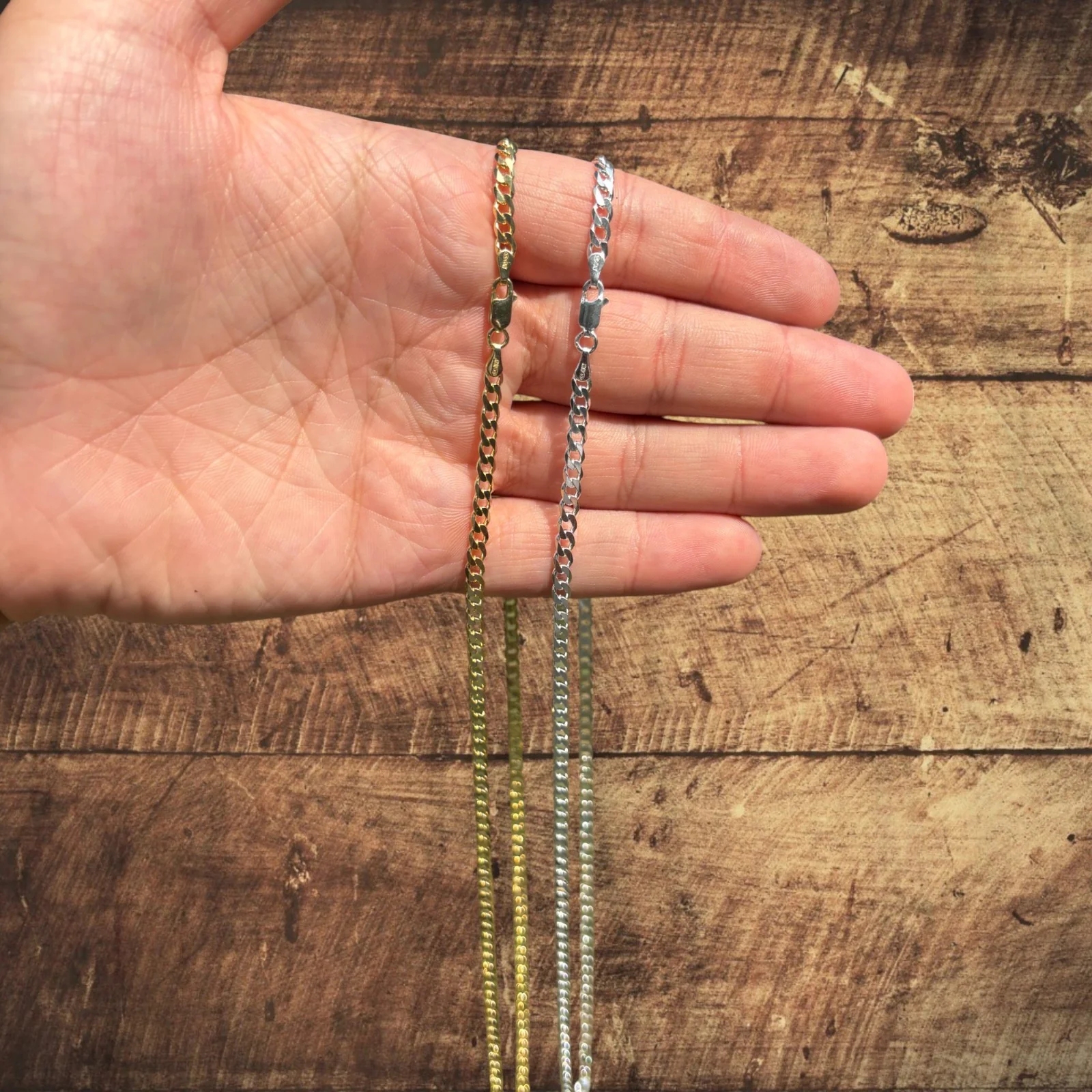 925 Sterling Silver 4mm Curb Chain Necklace - Image 8