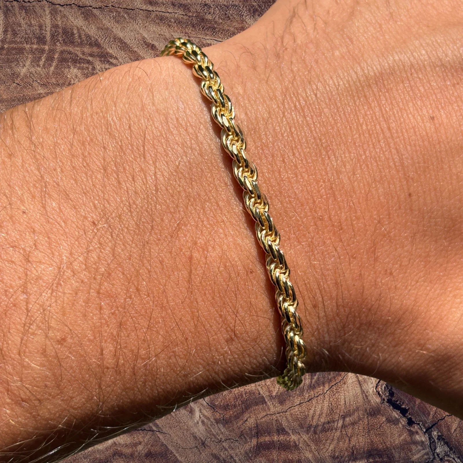 925 Sterling Silver 4mm Diamond Cut Rope Bracelet - Image 17