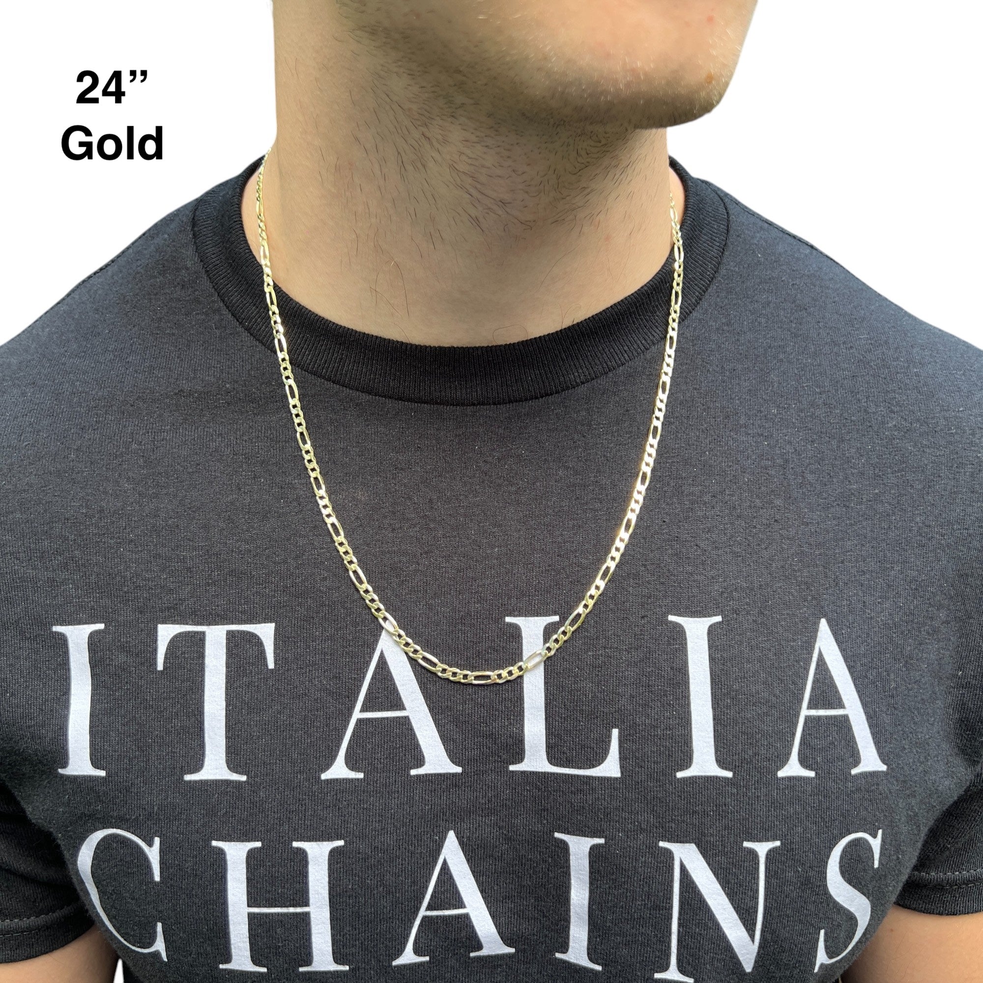 925 Sterling Silver 4mm Figaro Chain Necklace - Image 12