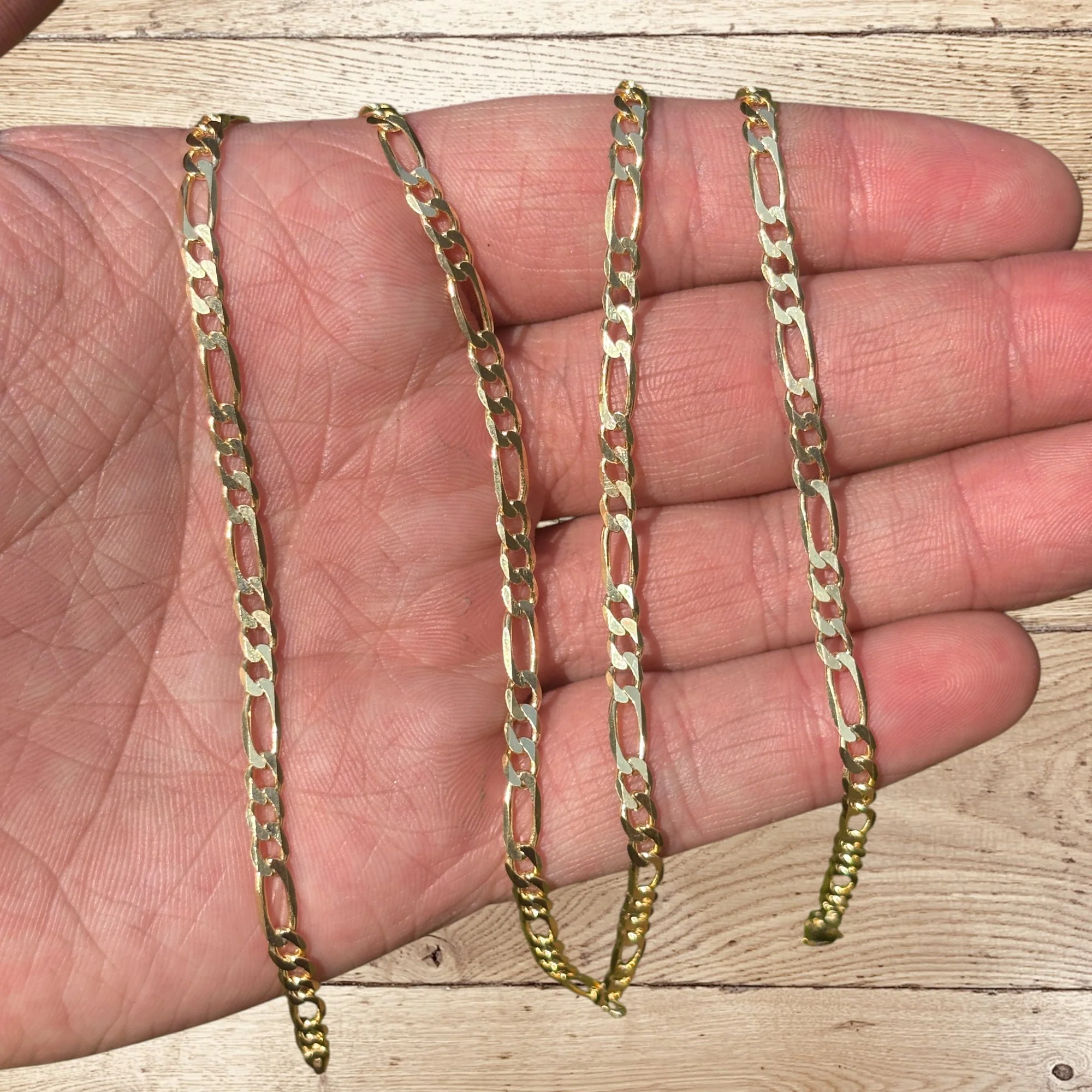 925 Sterling Silver 4mm Figaro Chain Necklace - Image 5