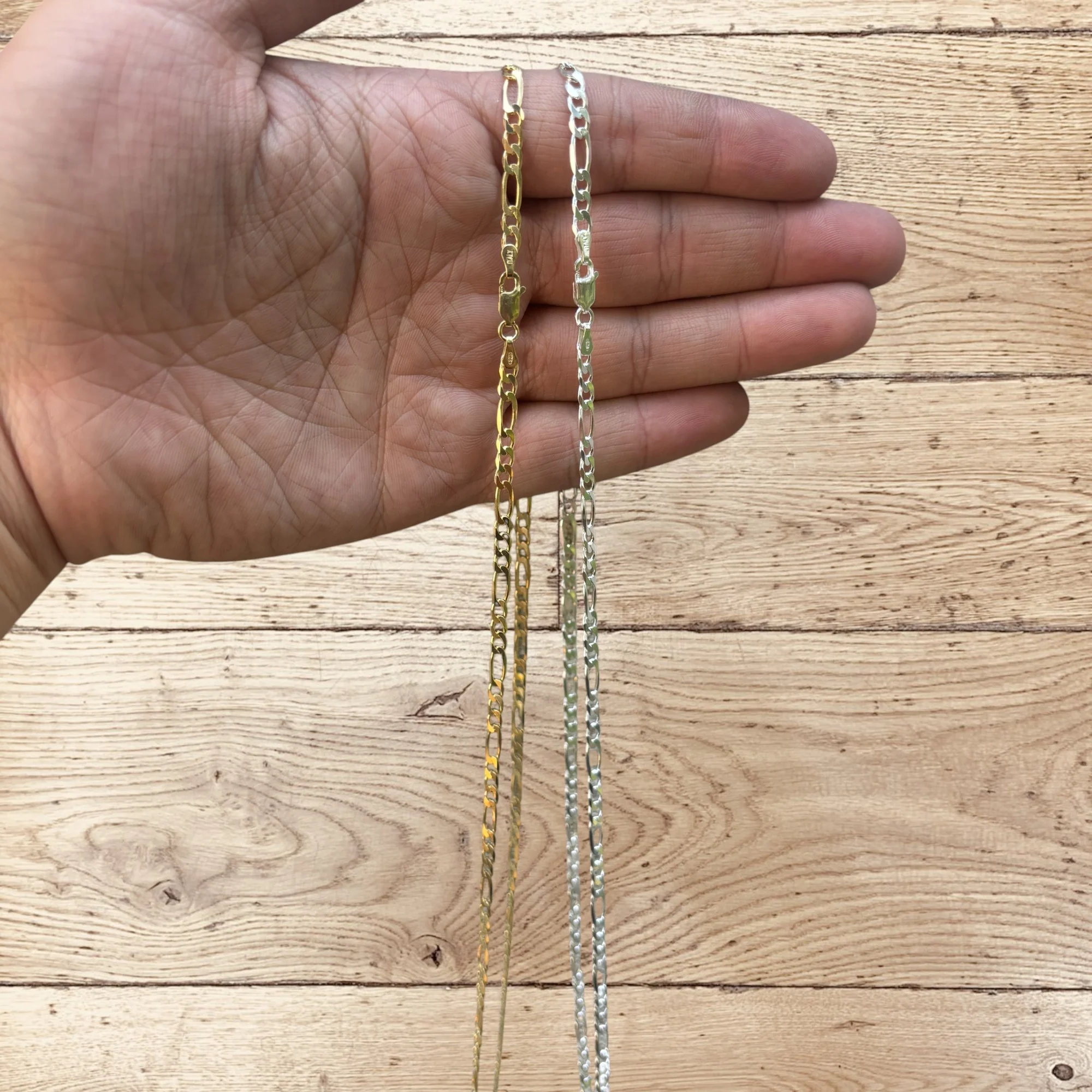 925 Sterling Silver 4mm Figaro Chain Necklace - Image 7