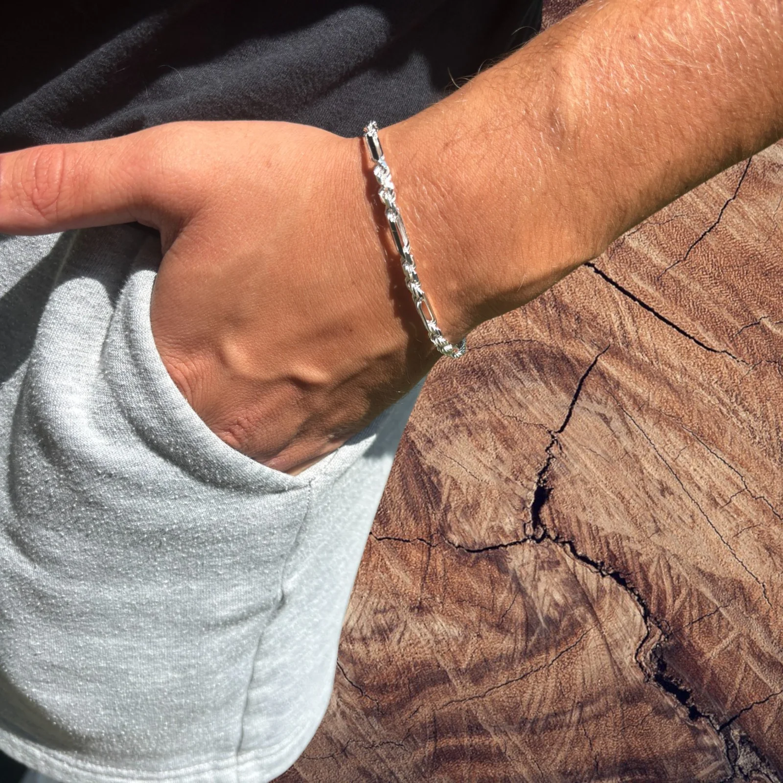 925 Sterling Silver 4mm Figarope Milano Bracelet - Image 13