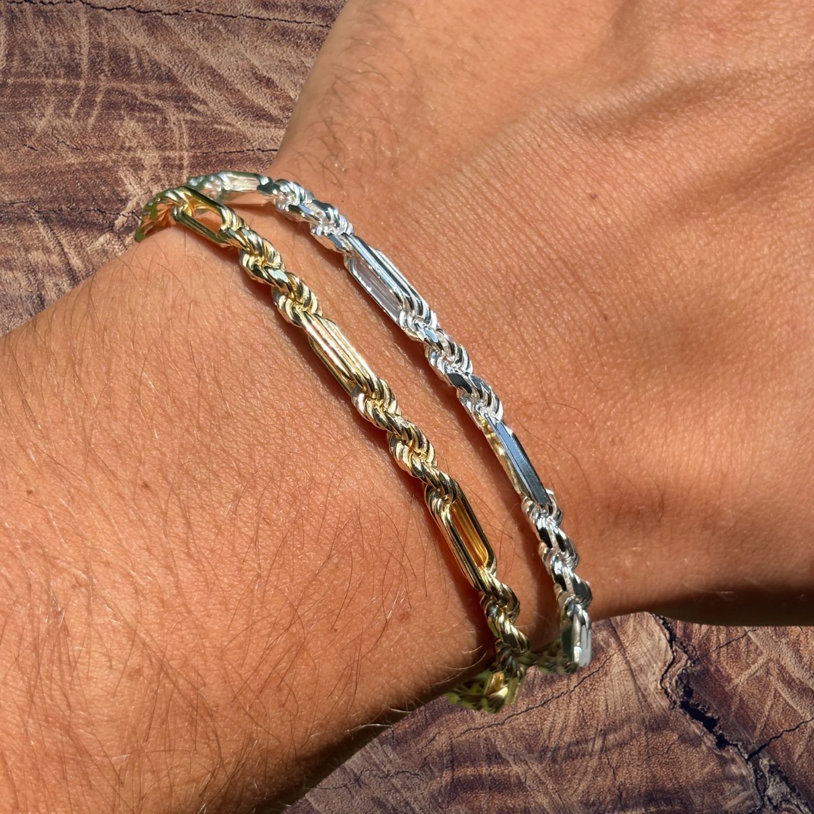 925 Sterling Silver 4mm Figarope Milano Bracelet - Image 3