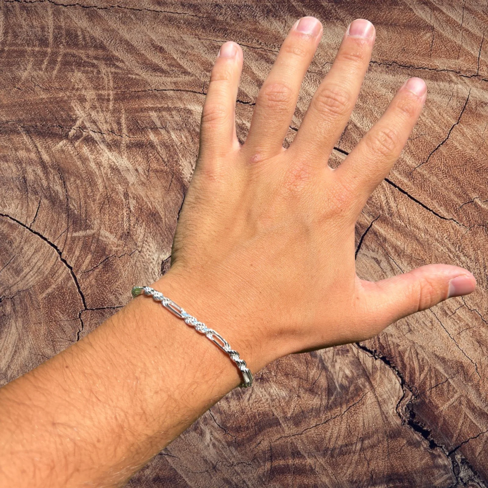 925 Sterling Silver 4mm Figarope Milano Bracelet - Image 9