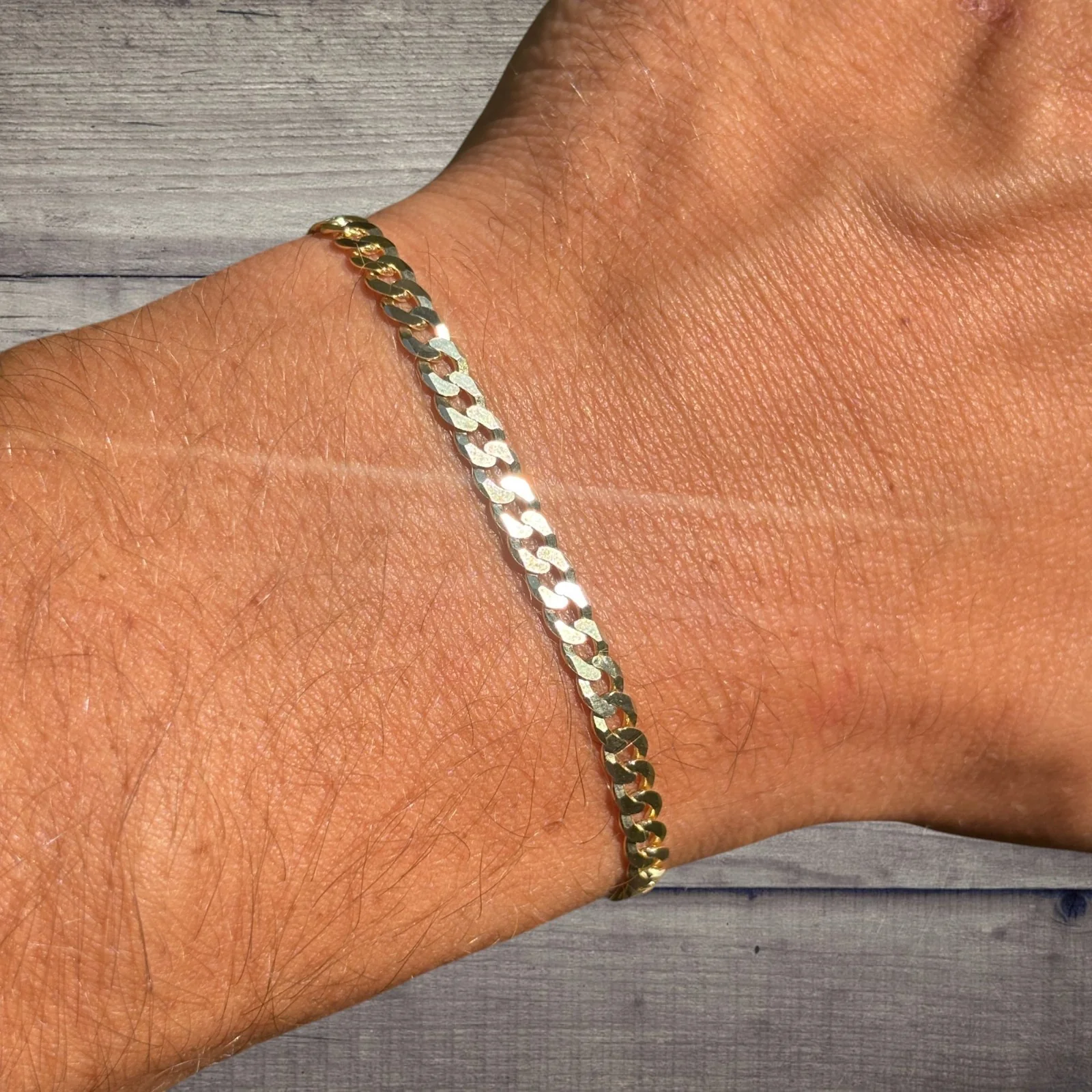 925 Sterling Silver 4mm Flat Curb Bracelet - Image 11