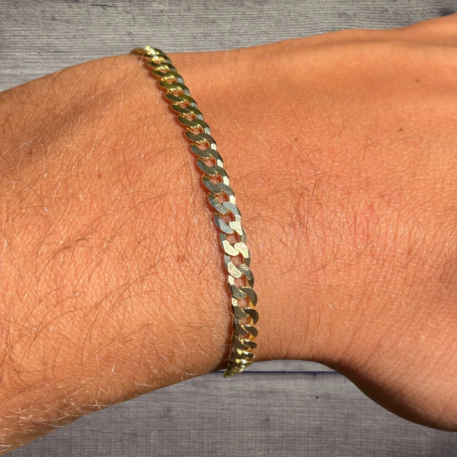 925 Sterling Silver 4mm Flat Curb Bracelet - Image 12