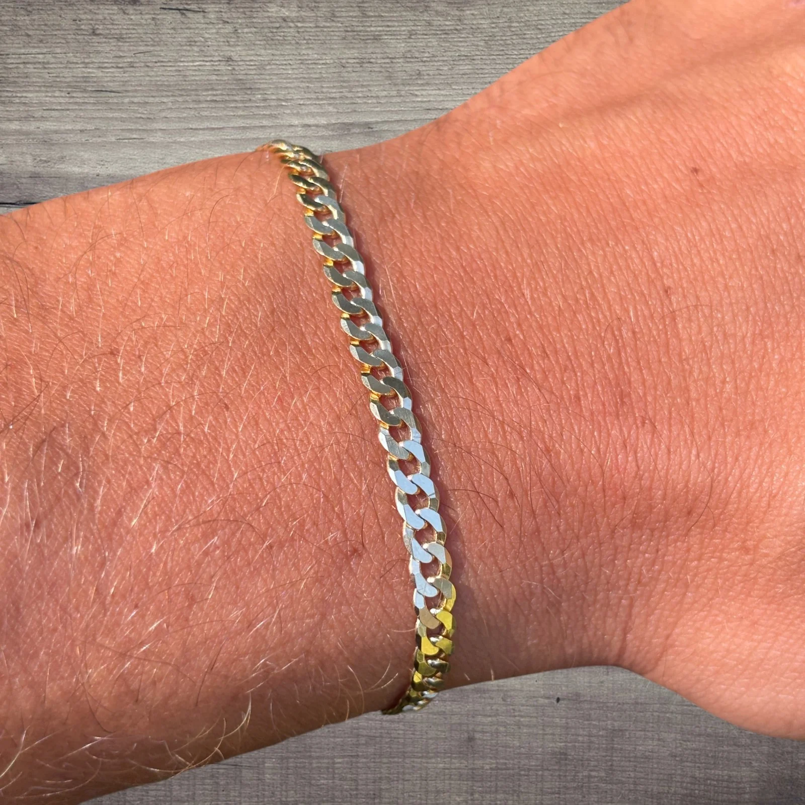 925 Sterling Silver 4mm Flat Curb Bracelet - Image 17