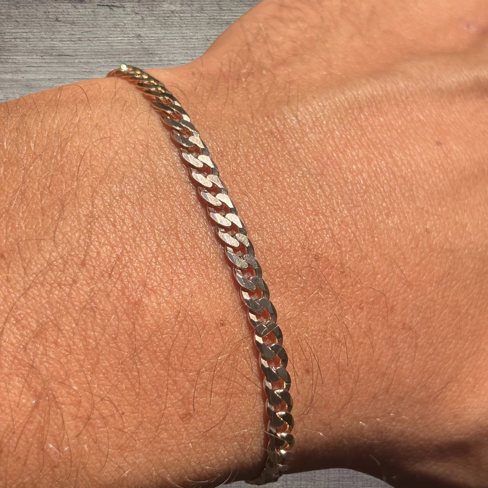 925 Sterling Silver 4mm Flat Curb Bracelet - Image 18