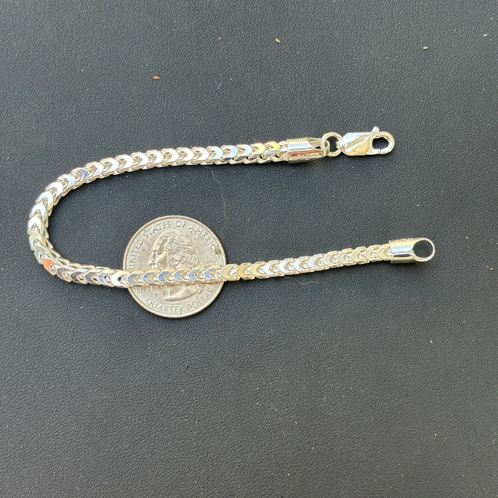 925 Sterling Silver 4mm Franco Bracelet - Image 15